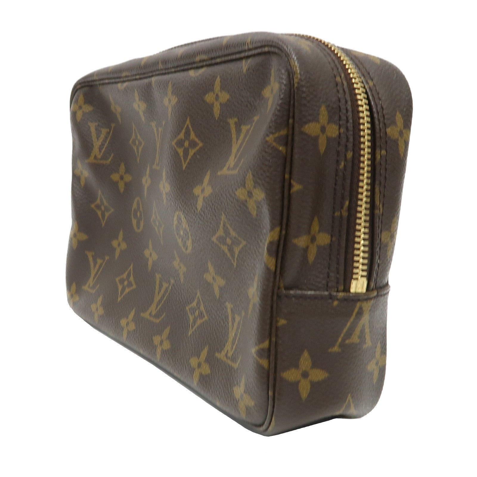 LOUIS VUITTON 【激減優惠】Monogram Trousse Toilette 23金扣手拿包啡色