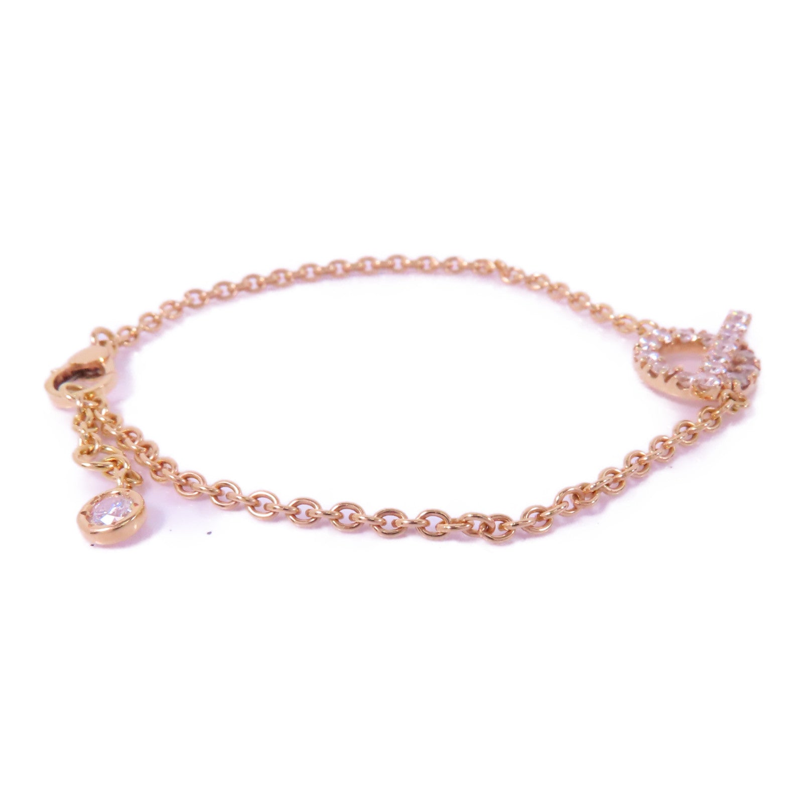 HERMES 18K玫瑰金Finesse Bracelet鑽石手鏈