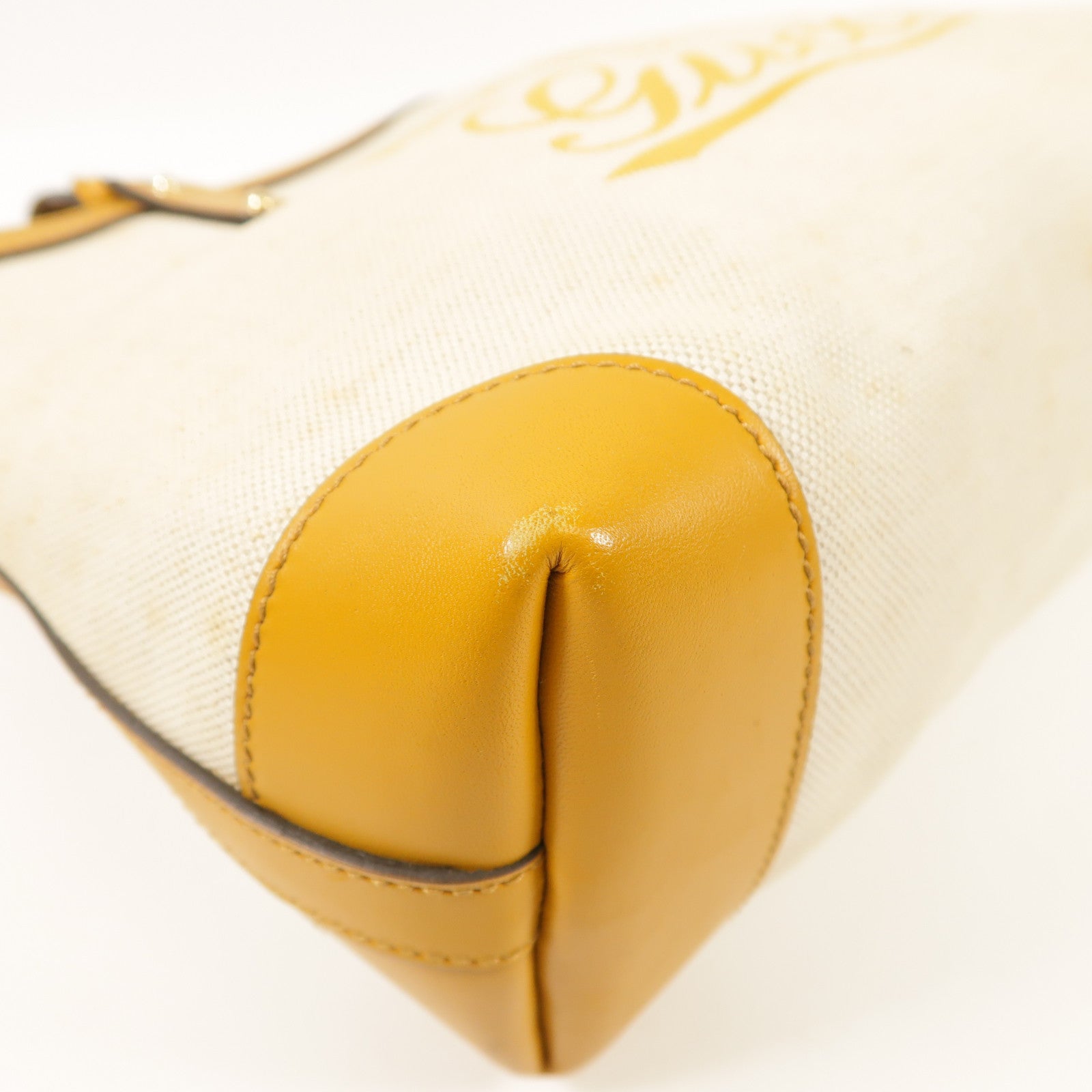 GUCCI GG Shoulder Bag 269878 Canvas Yellow Beige