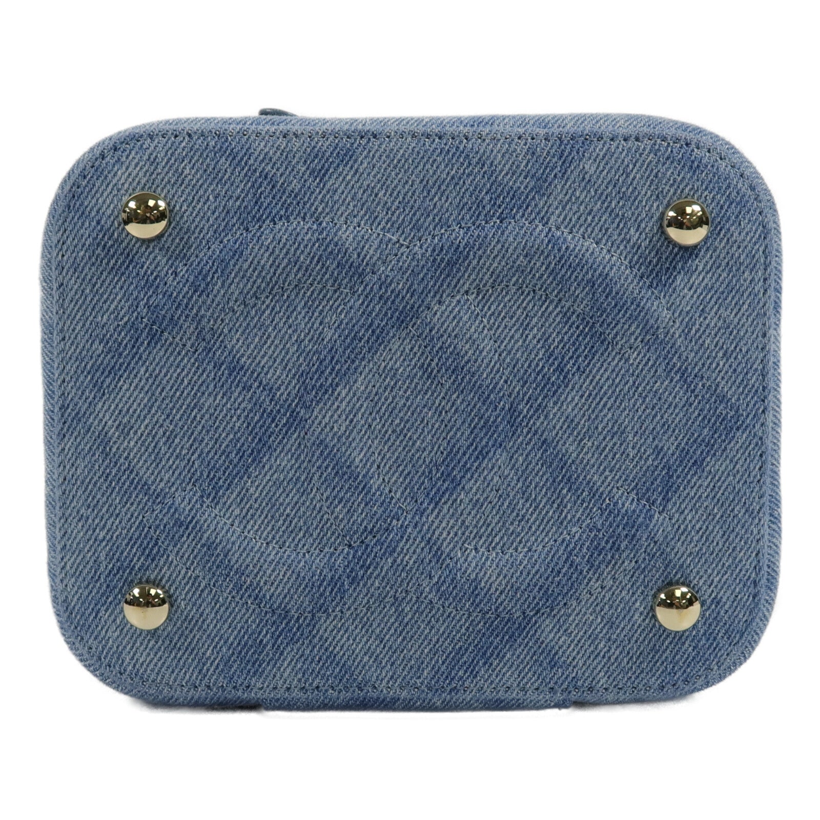 CHANEL 牛仔布Vanity Case手挽肩背兩用袋
