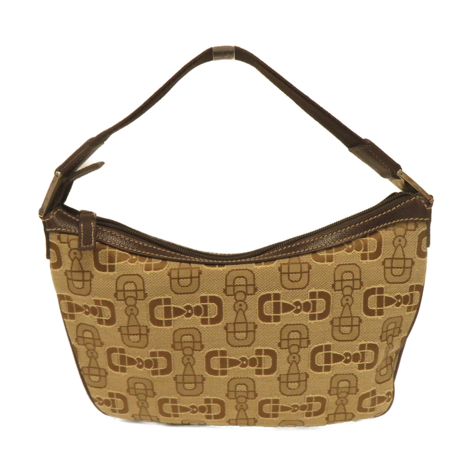 GUCCI 【激減優惠】帆布Handbag銀扣手挽袋米色