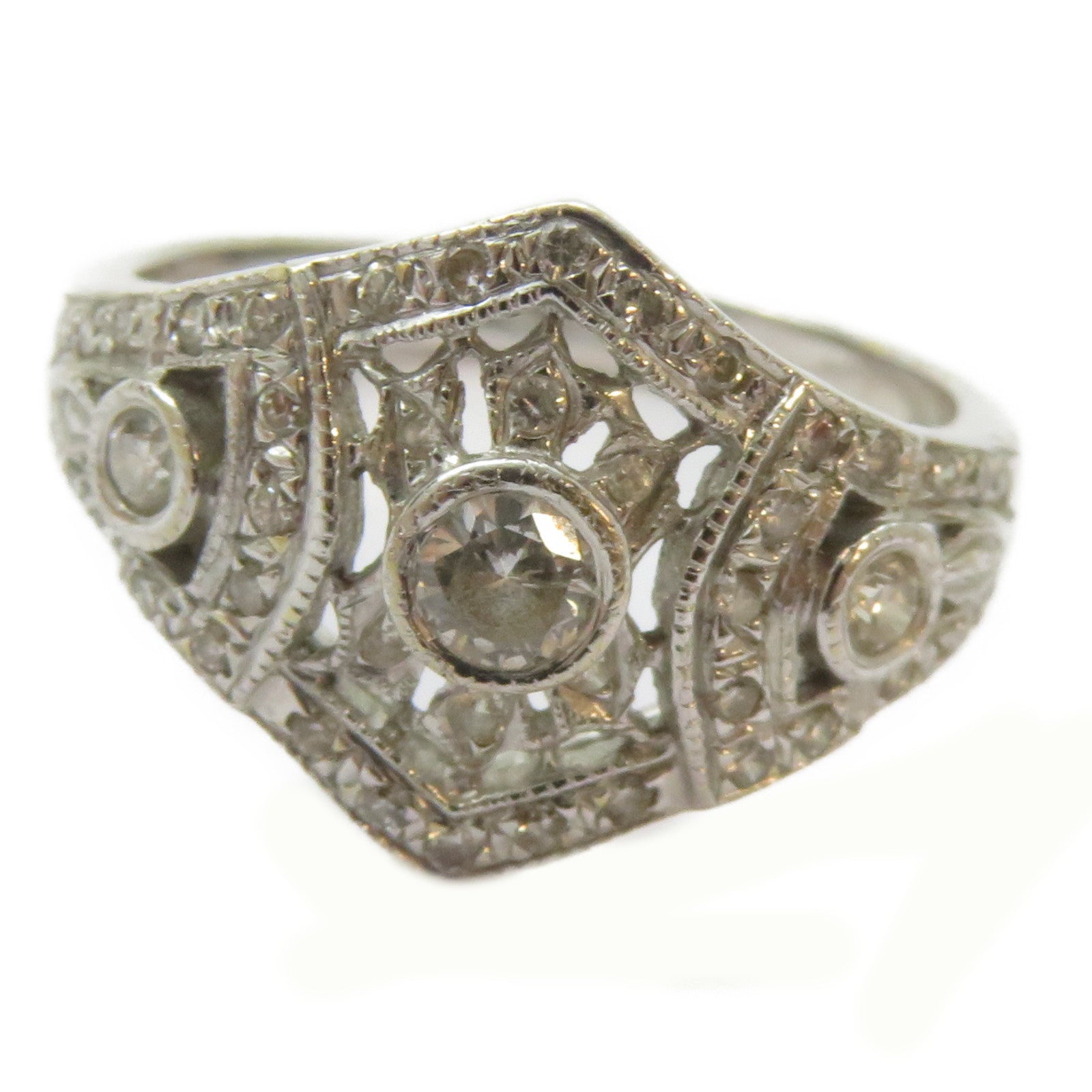 JEWELRY 【激減優惠】18K白金Diamond Ring鑽石戒指US#5.5