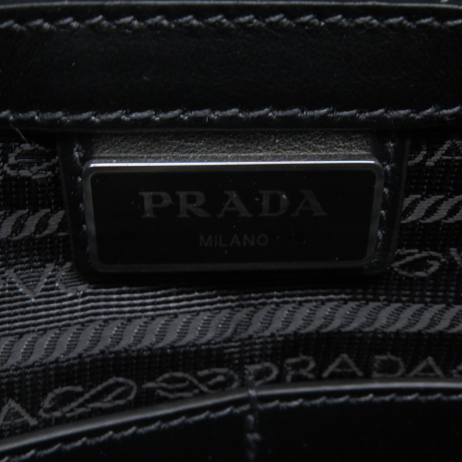 PRADA 【激減優惠】Saffiano皮革Business Bag銀扣公事包藍色