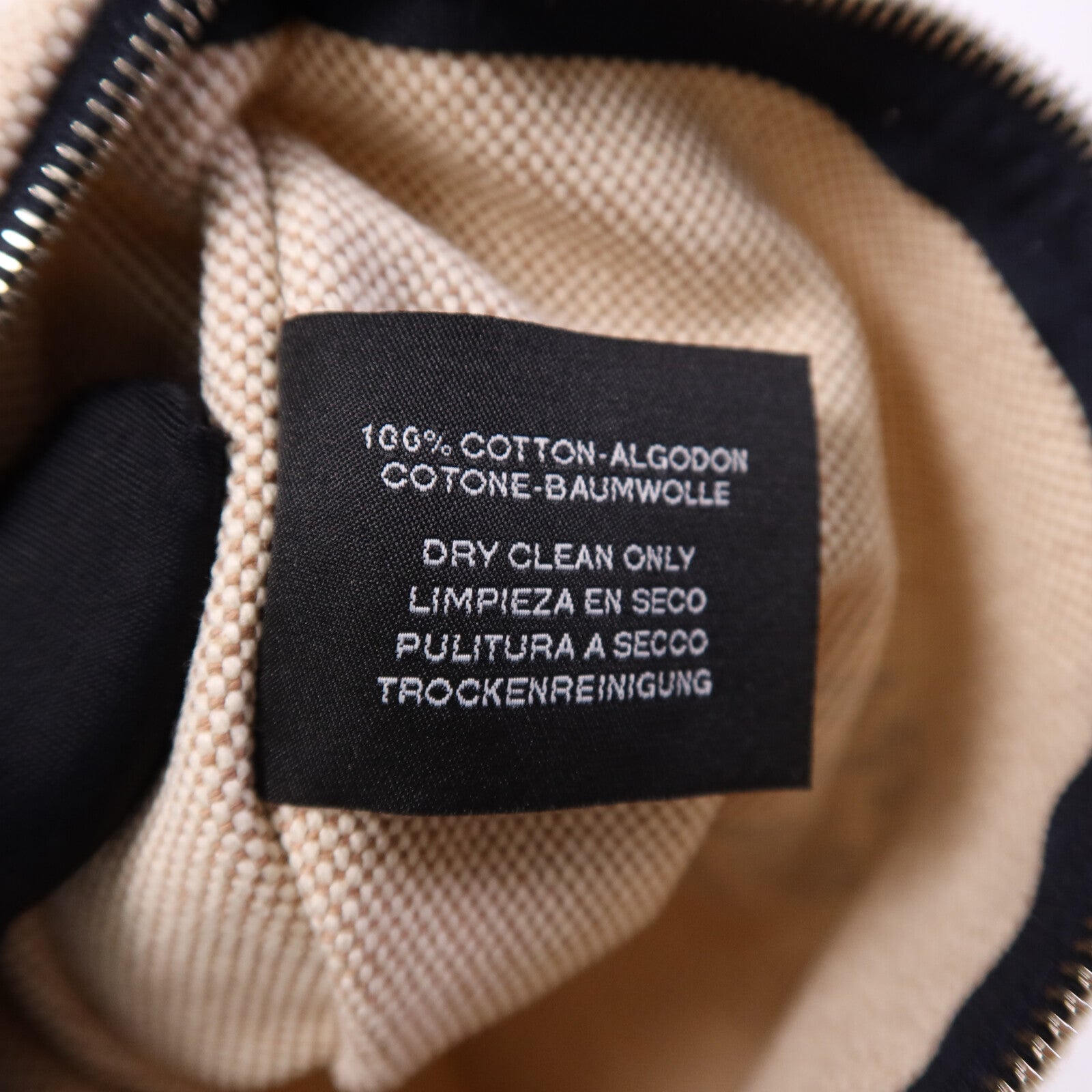 HERMES 棉質Trousse Flat Pouch銀扣手拿包