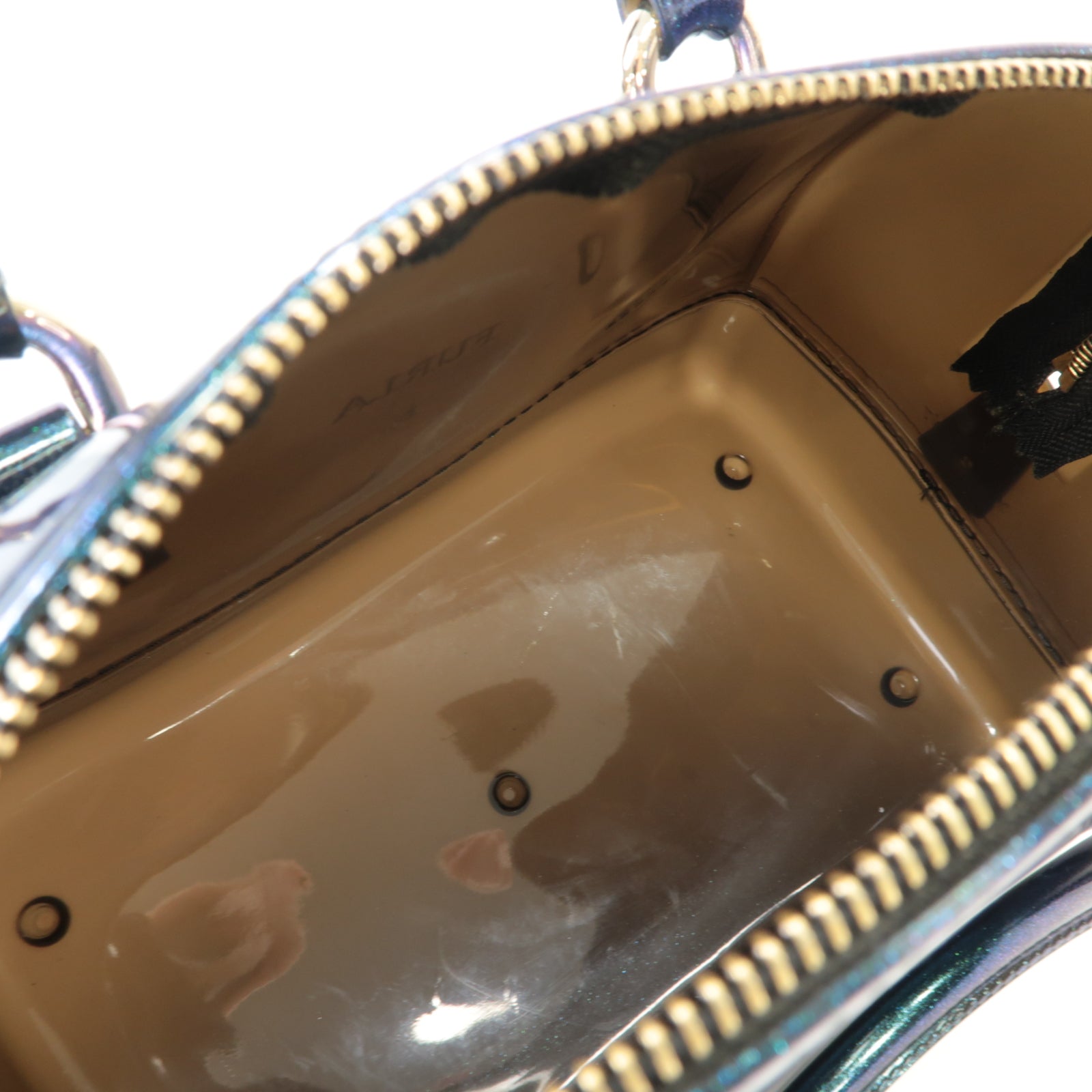 Furla 【激減優惠】PVC Handbag金扣手挽袋藍色