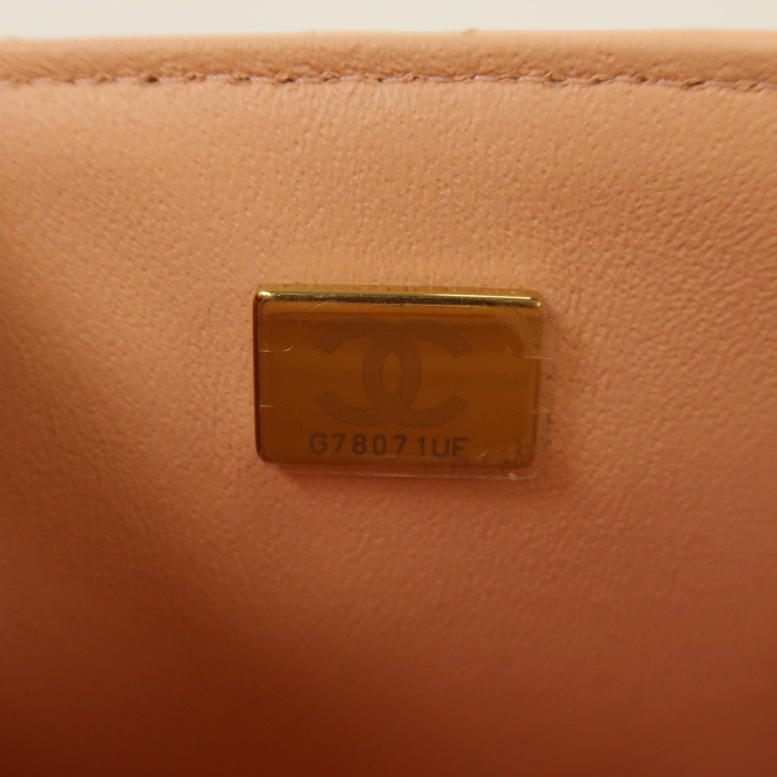 CHANEL 【激減優惠】菱格羊皮皮革Classic 17金扣手肩背袋粉紅色