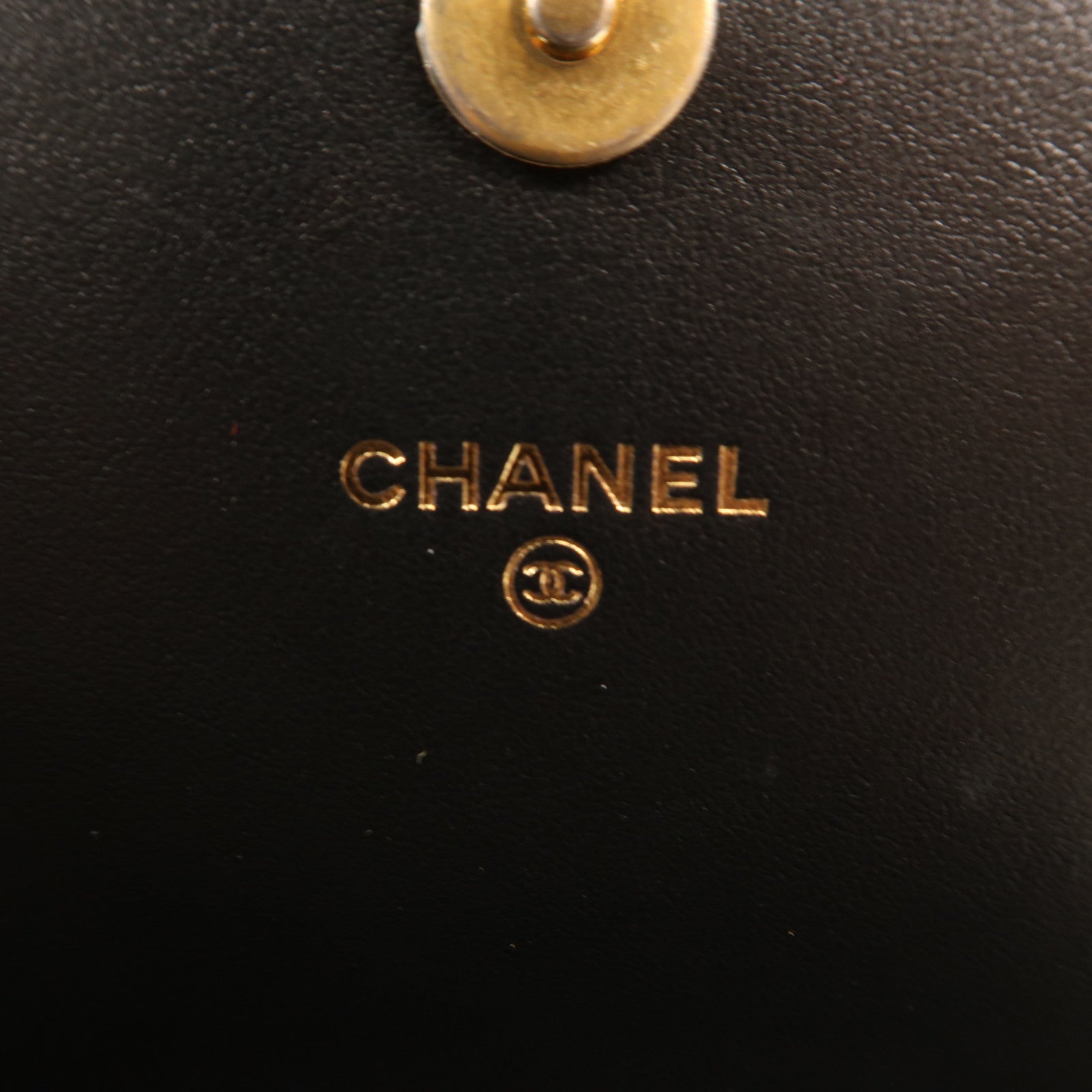 CHANEL 牛皮皮革Boy WOC Wallet On Chain金扣鏈帶肩背袋