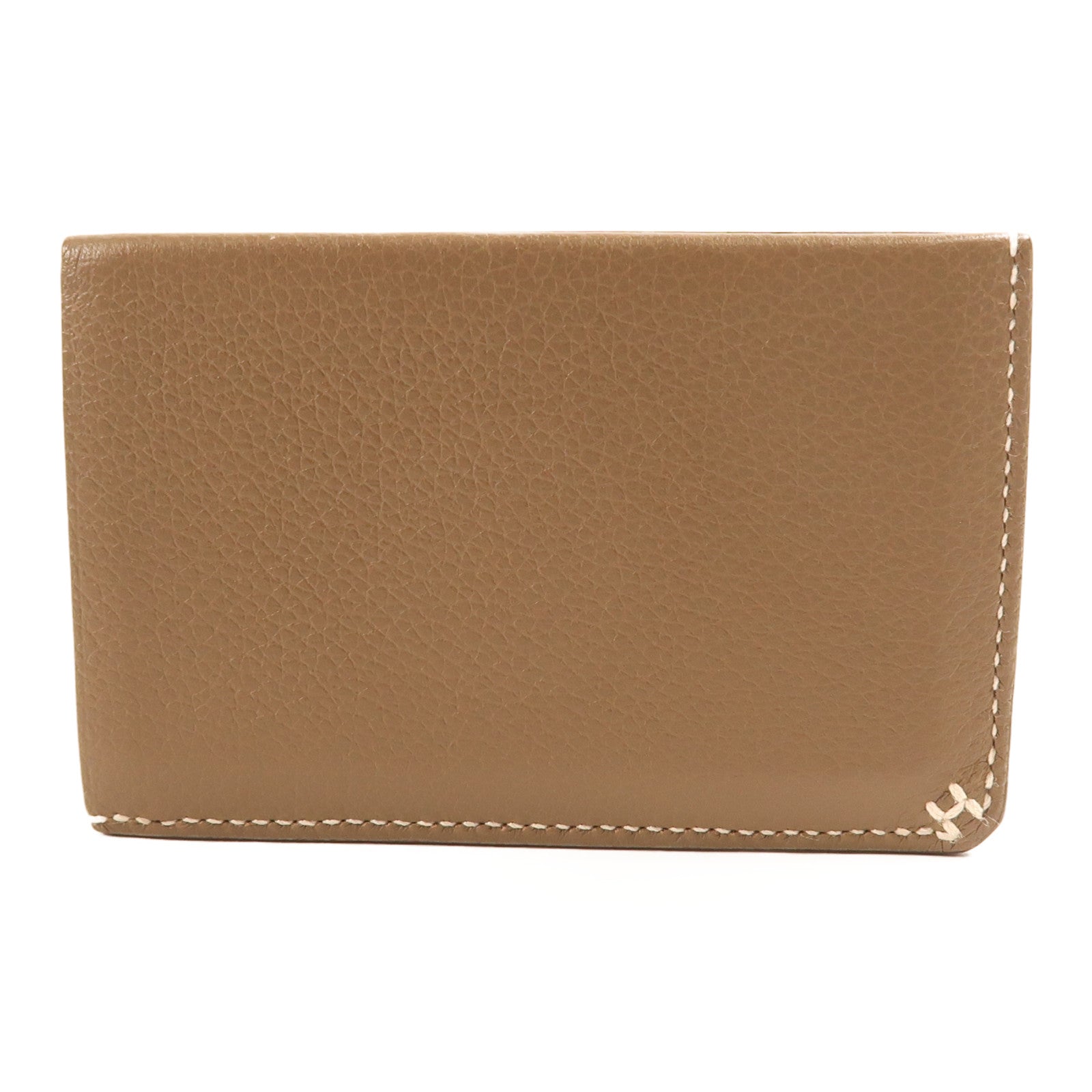 HERMES Evercolor皮革H Sellier卡片套Etoupe