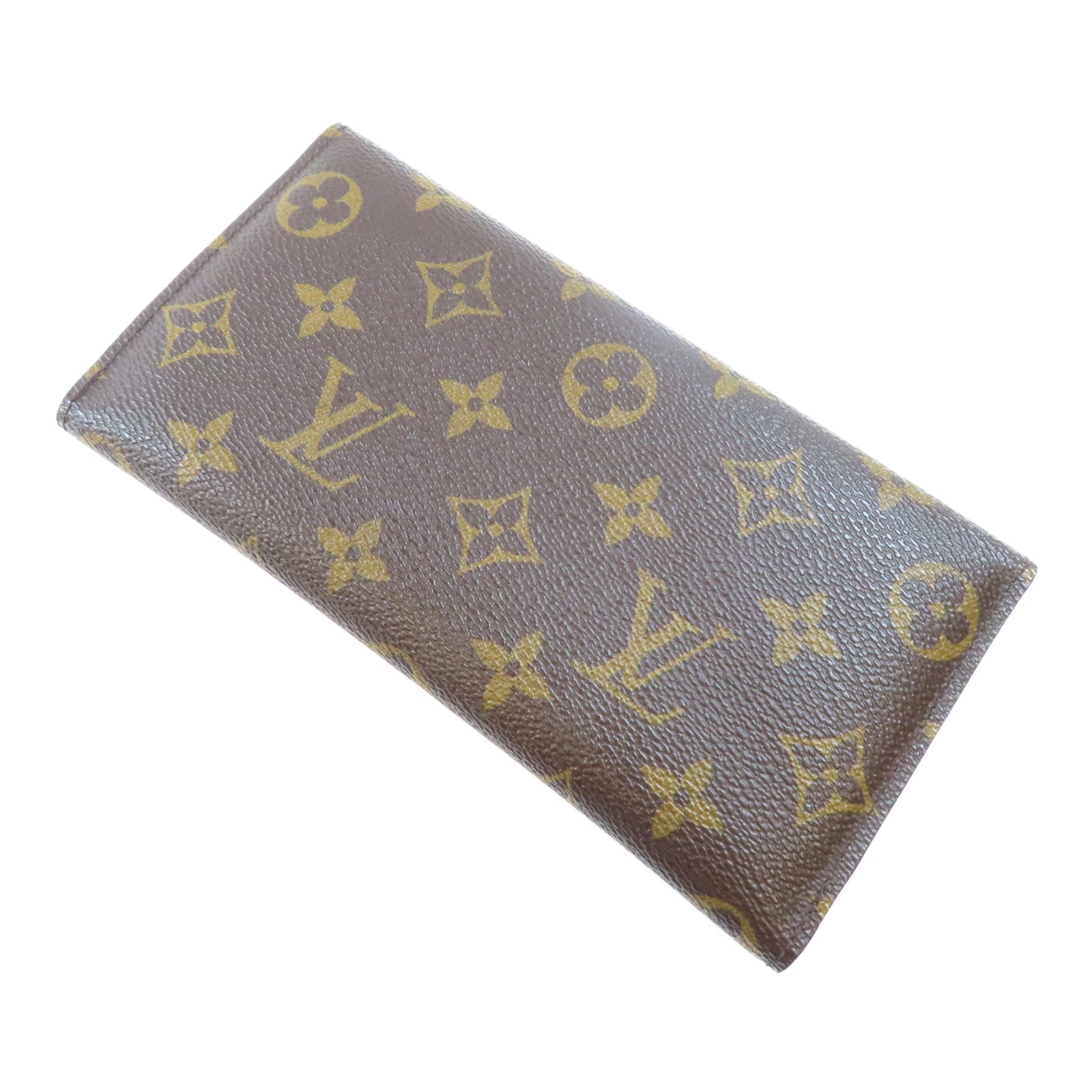 LOUIS VUITTON Monogram Portefeuille Josephine金扣長錢包棕色