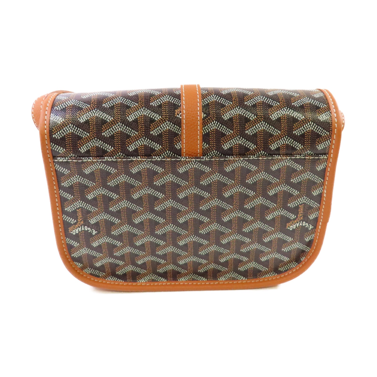GOYARD 塗層帆布Belvedere PM Shoulder Bag銀扣肩背袋啡色/黑色