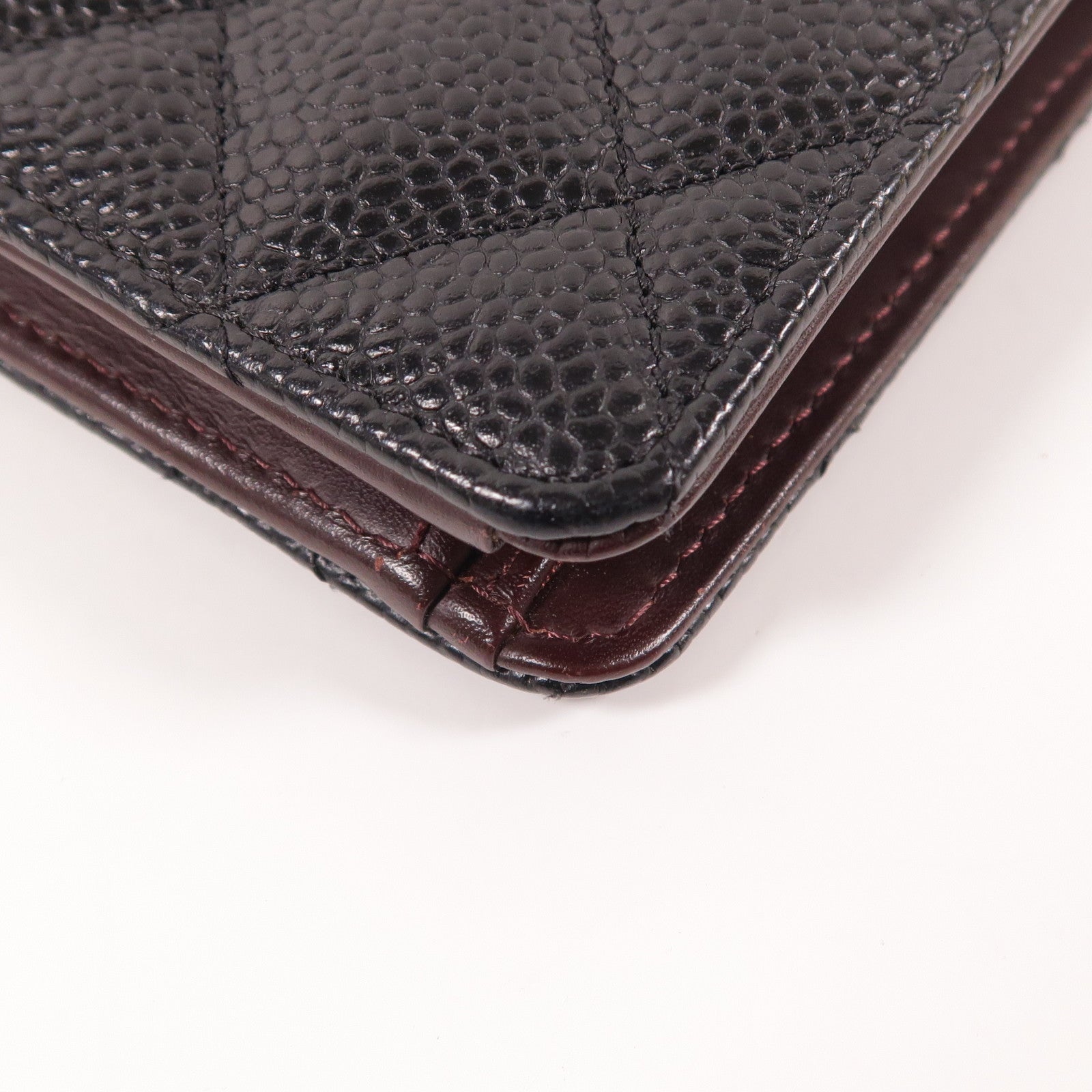CHANEL CC SHW Long Wallet Calfskin Leather Black