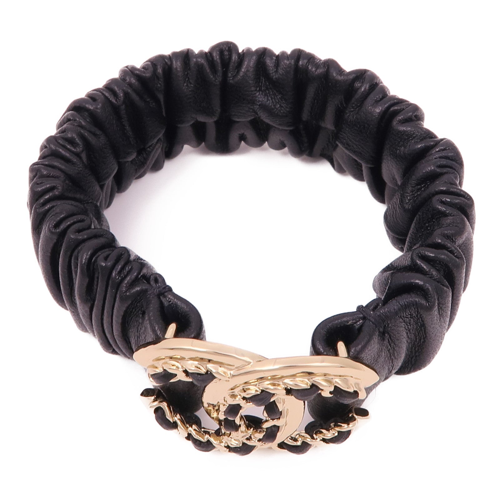 CHANEL 羊皮皮革Bracelet金扣手帶