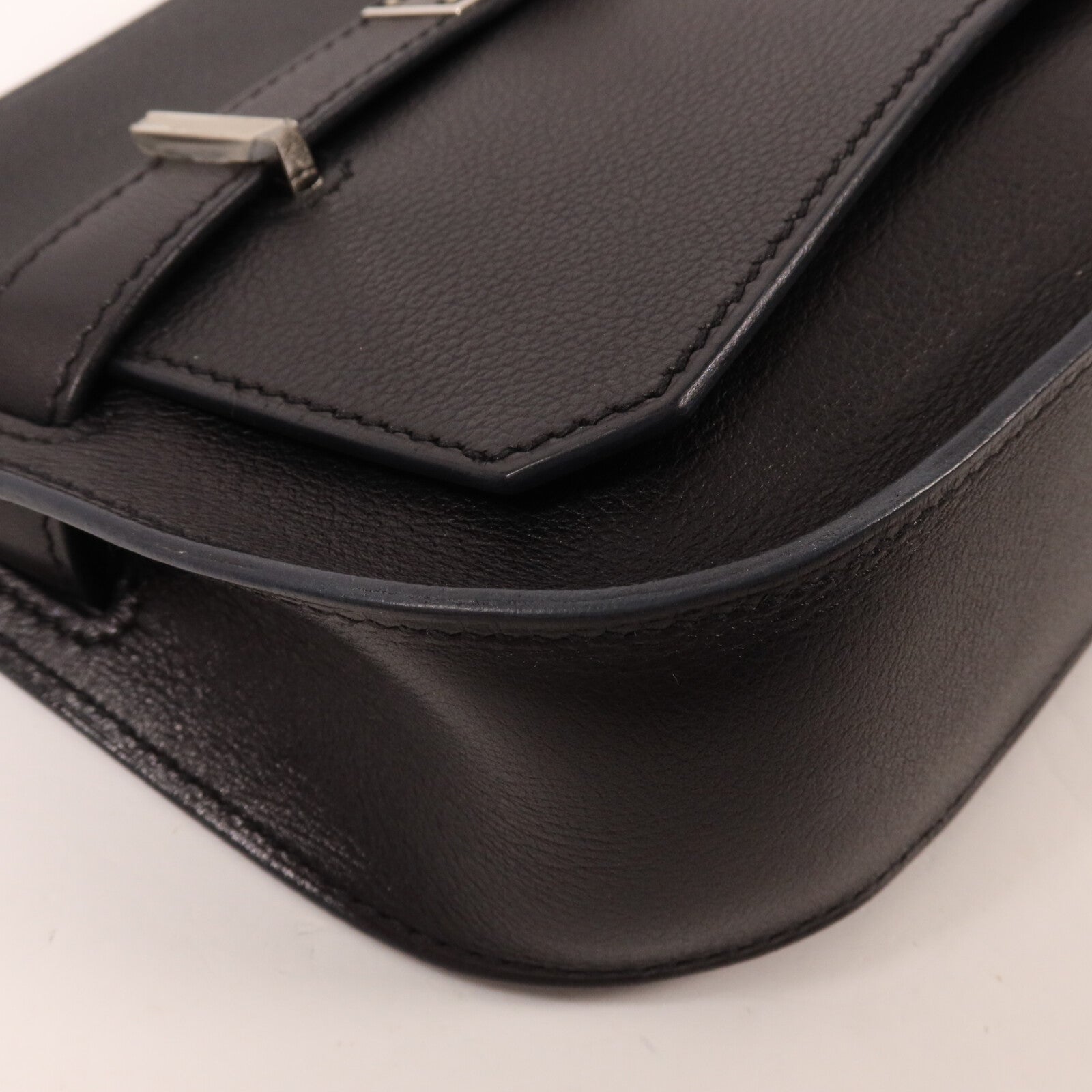 HERMES Evercolor皮革Jypsiere Mini肩背袋Noir