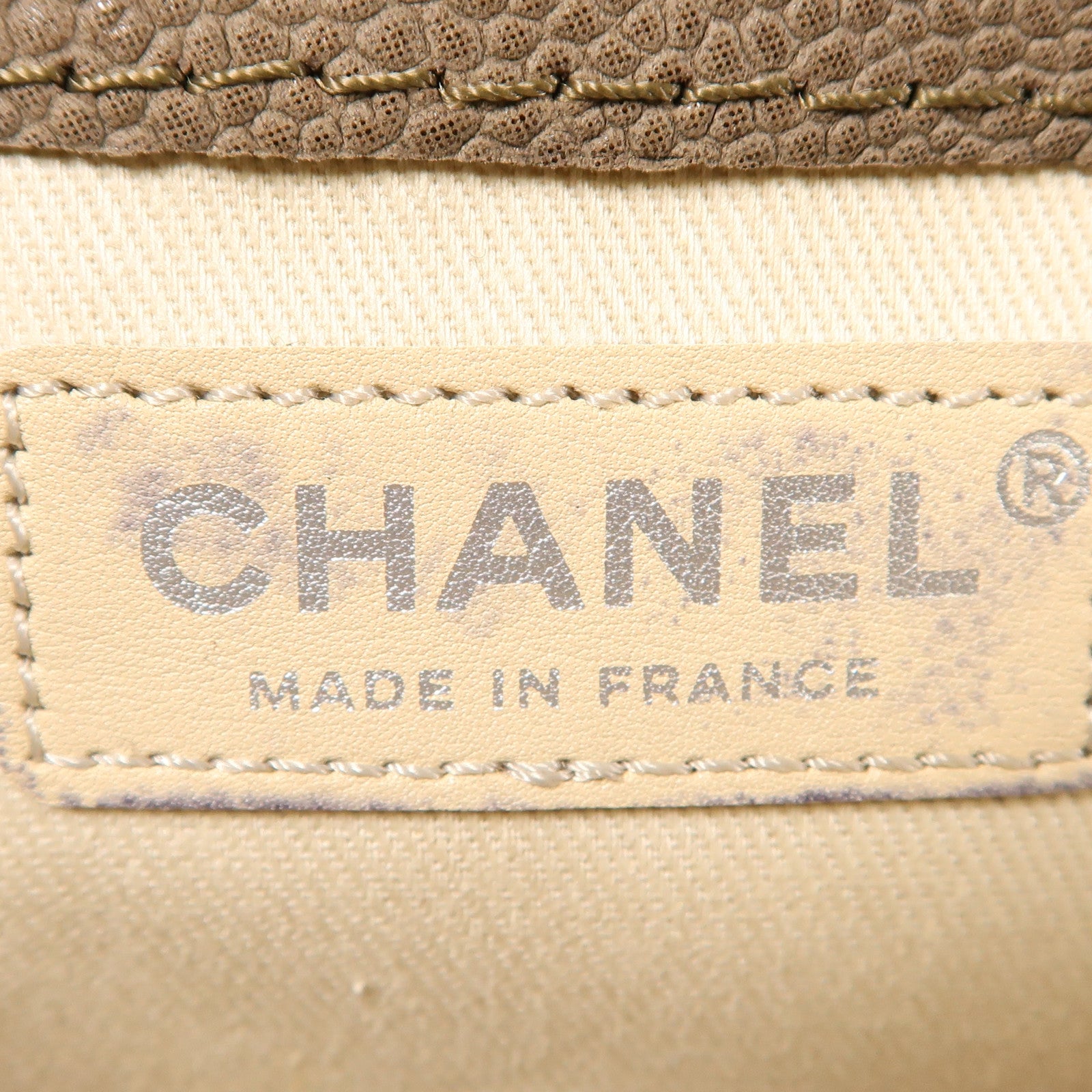 CHANEL 牛皮皮革Shoulder Bag銀扣肩背袋