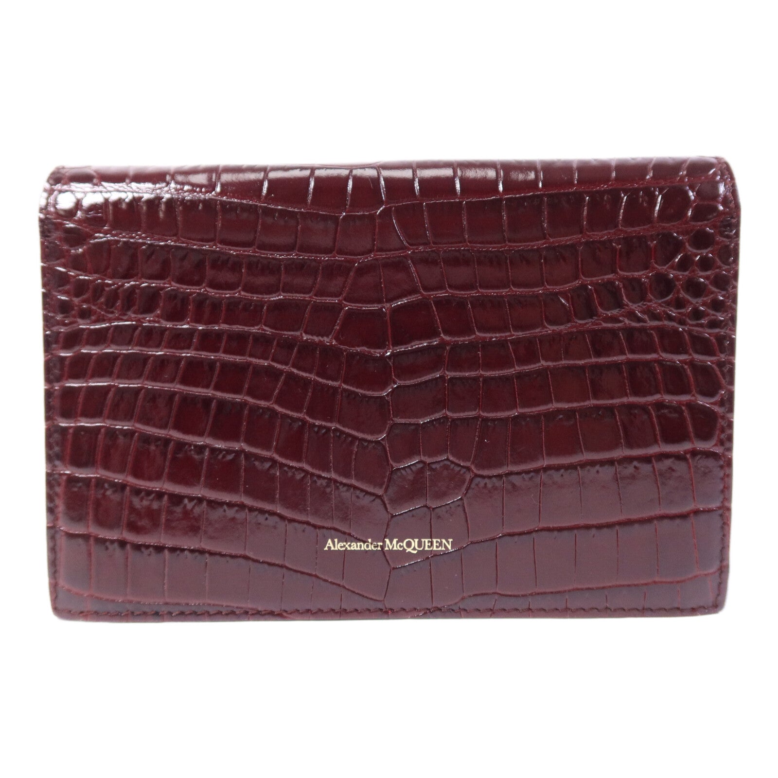 McQ by Alexander McQueen 牛皮皮革Alexander McQueen Wallet On Chain金扣鏈帶肩背袋