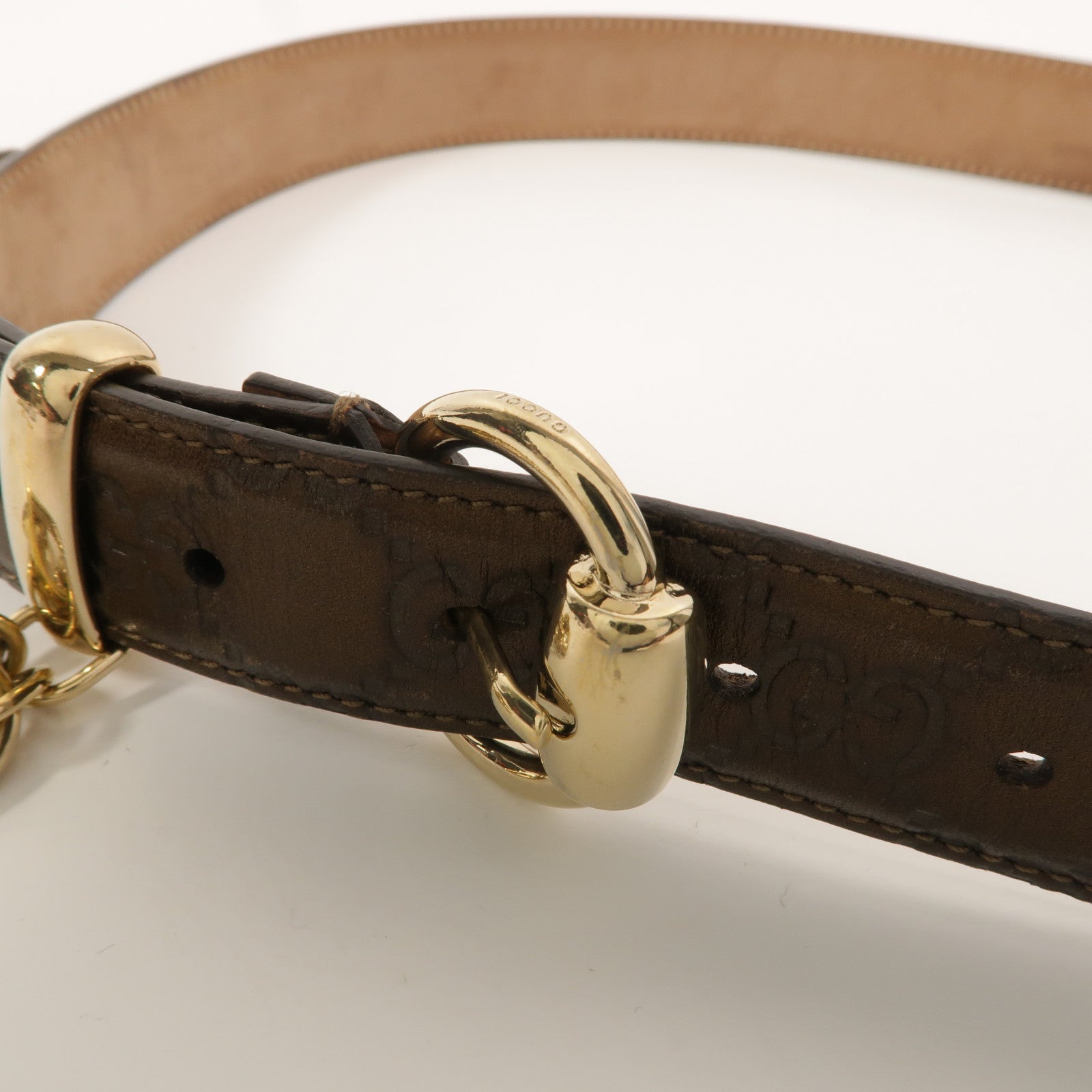 GUCCI 牛皮皮革Guccissima Belt With Heart Charm皮帶