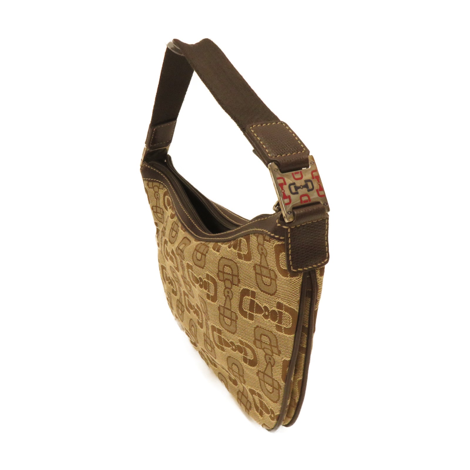 GUCCI 【激減優惠】帆布Handbag銀扣手挽袋米色