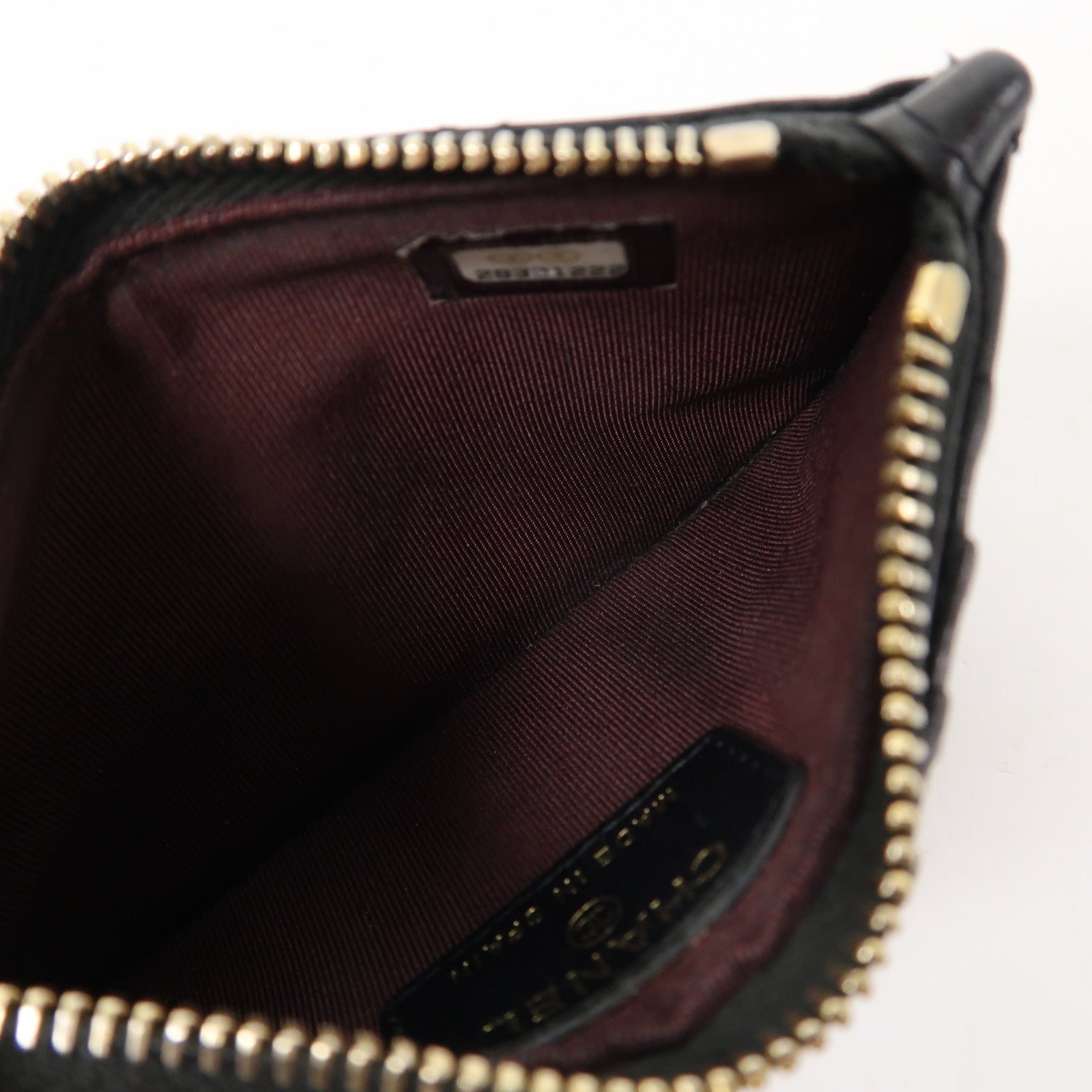 CHANEL 菱格羊皮皮革2.55 Card Case金扣卡片套黑色