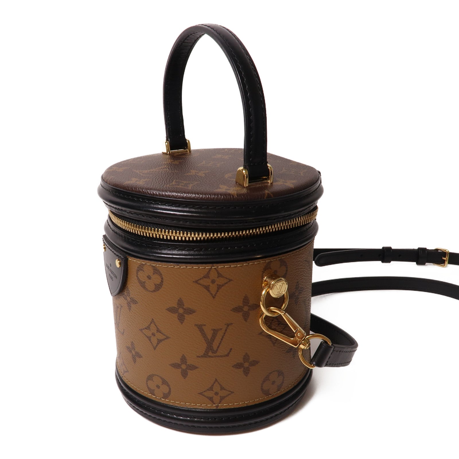 LOUIS VUITTON 【激減優惠】Monogram Reverse Cannes金扣手挽肩背兩用袋啡色