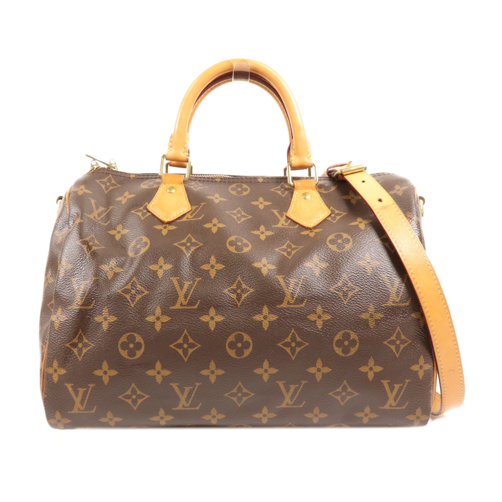 LOUIS VUITTON Monogram Speedy Bandouliere 30金扣手挽肩背兩用袋