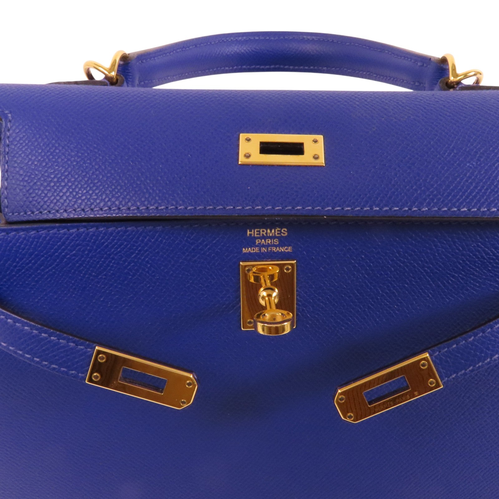 HERMES Epsom皮革Kelly 25金扣手挽肩背兩用袋