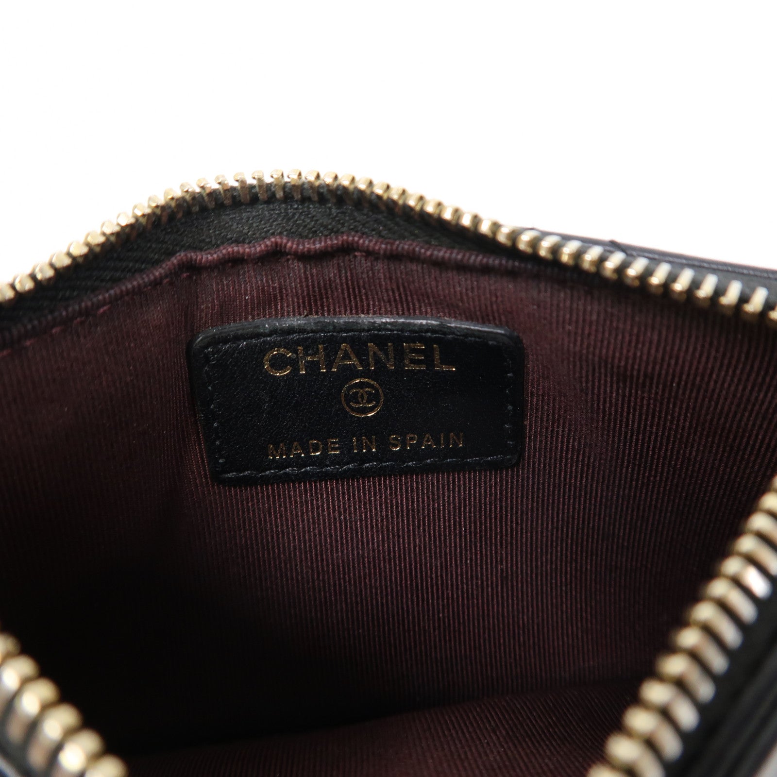 CHANEL 菱格羊皮皮革2.55 Card Case金扣卡片套黑色