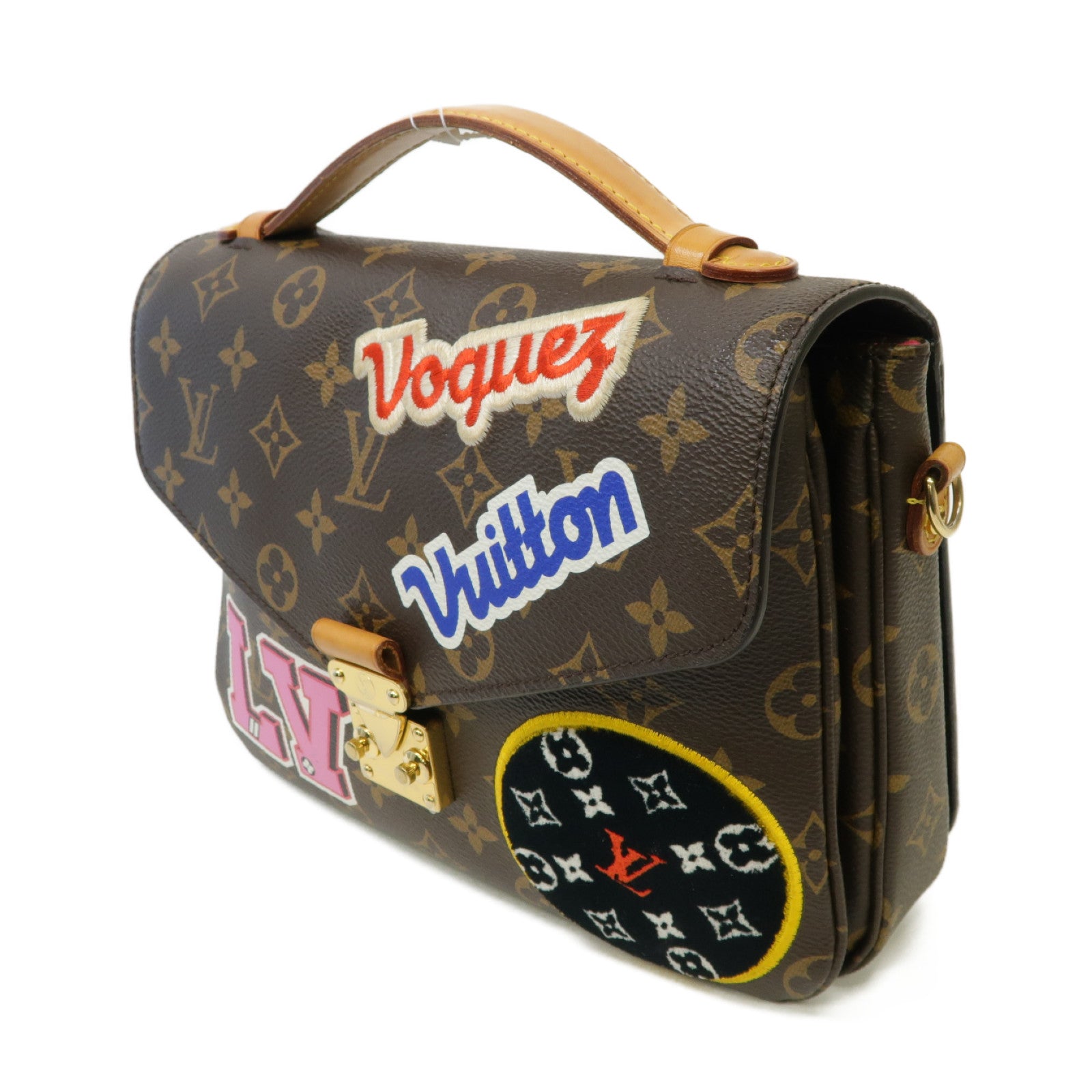 LOUIS VUITTON Monogram Pochette Metis金扣手挽肩背兩用袋啡色