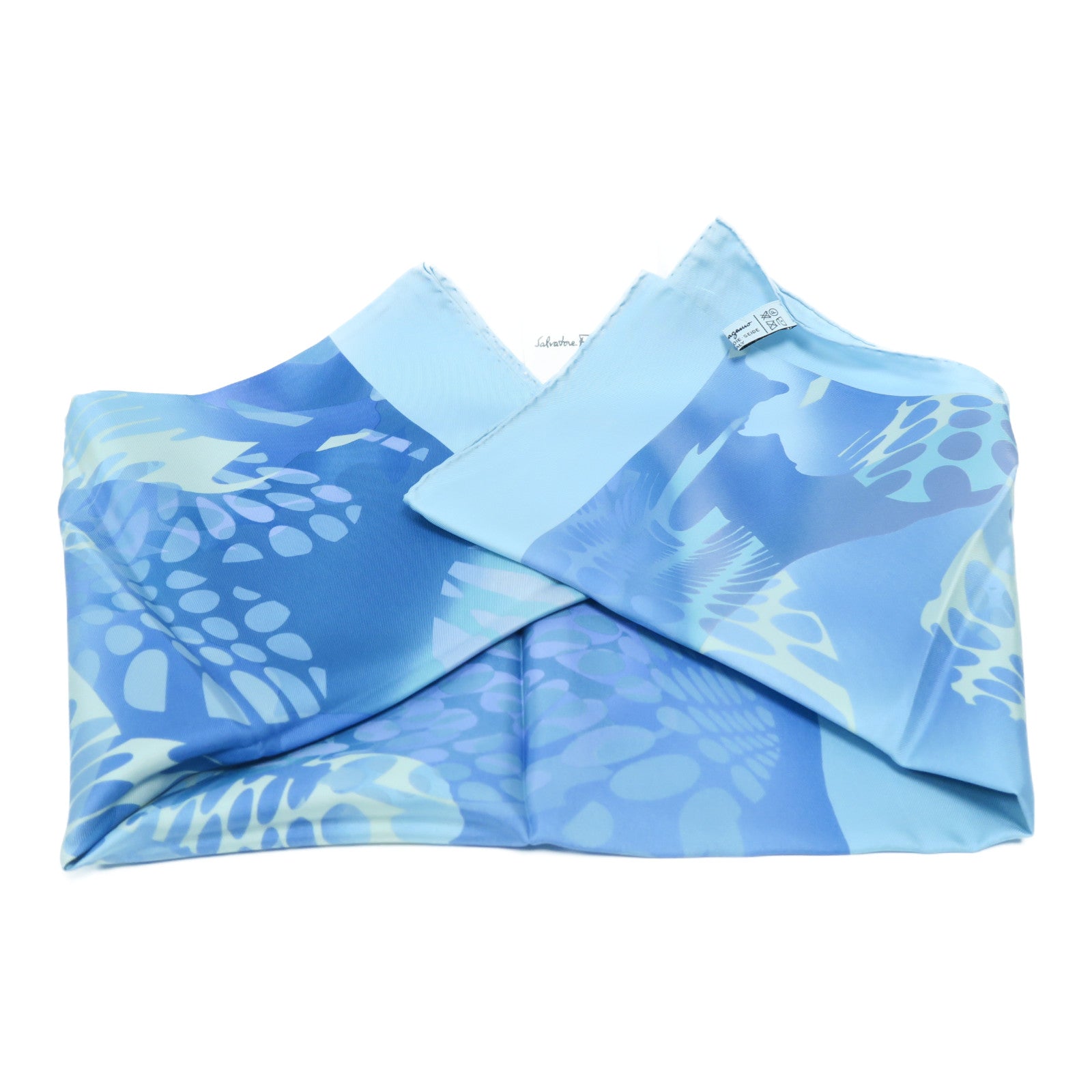 Salvatore Ferragamo 【激減優惠】絲質Scarf絲巾藍色