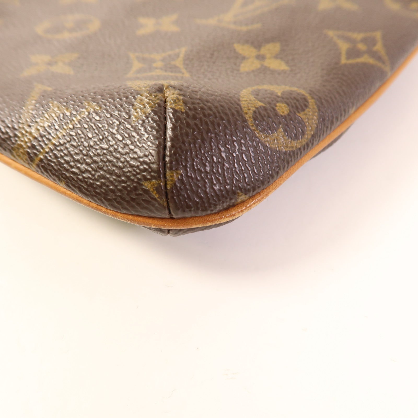 LOUIS VUITTON Monogram Particion金扣手拿包棕色