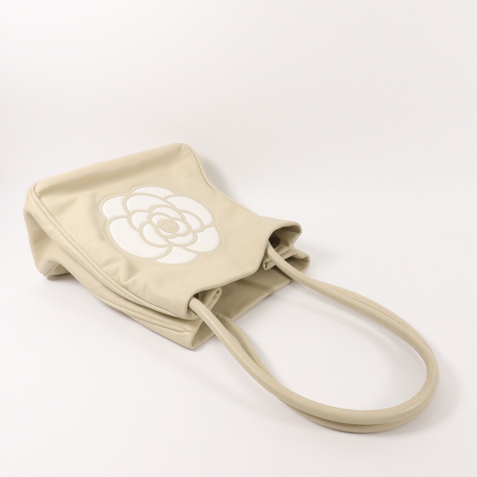 CHANEL 牛皮皮革Camellia Shoulder Tote肩背袋