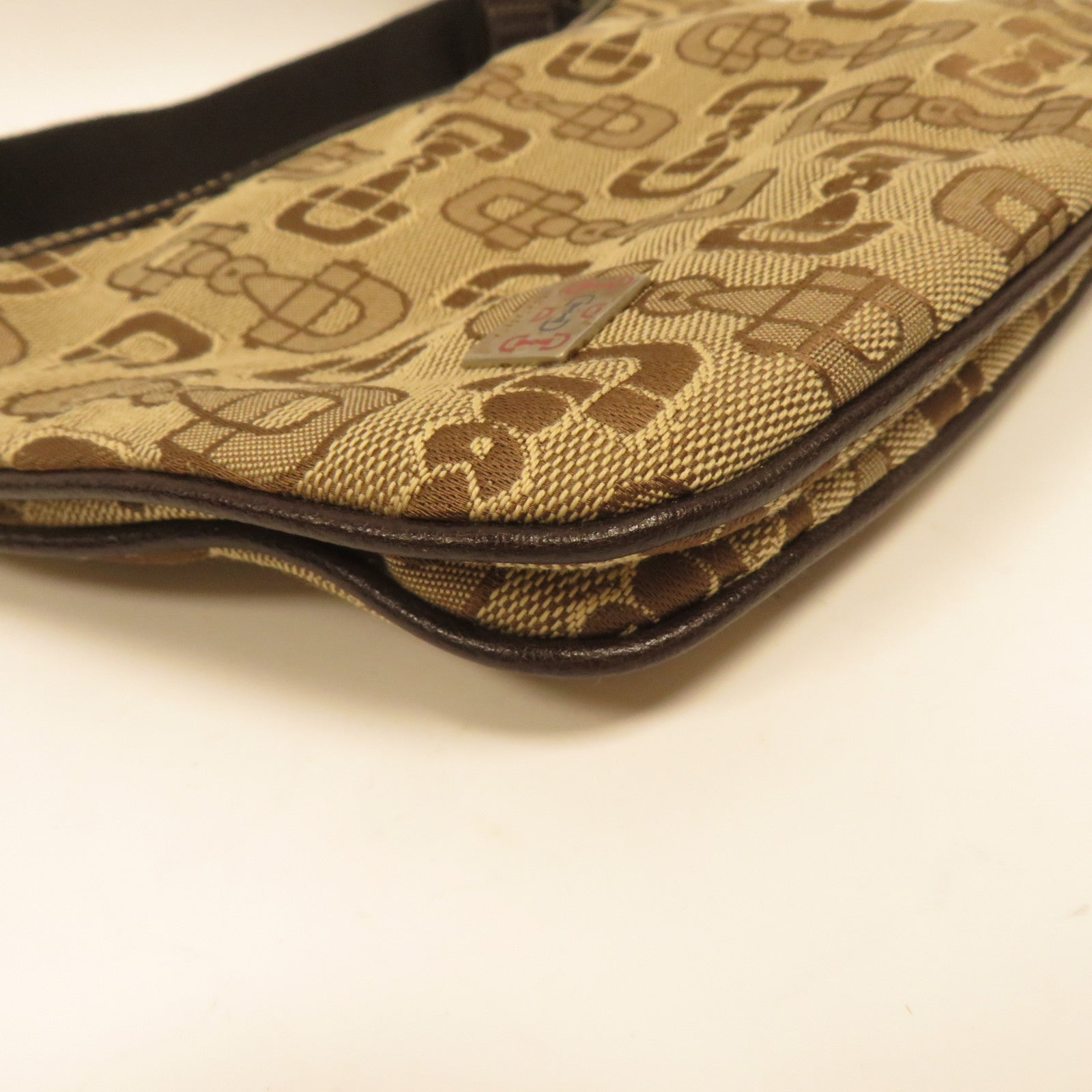 GUCCI 【激減優惠】帆布Handbag銀扣手挽袋米色