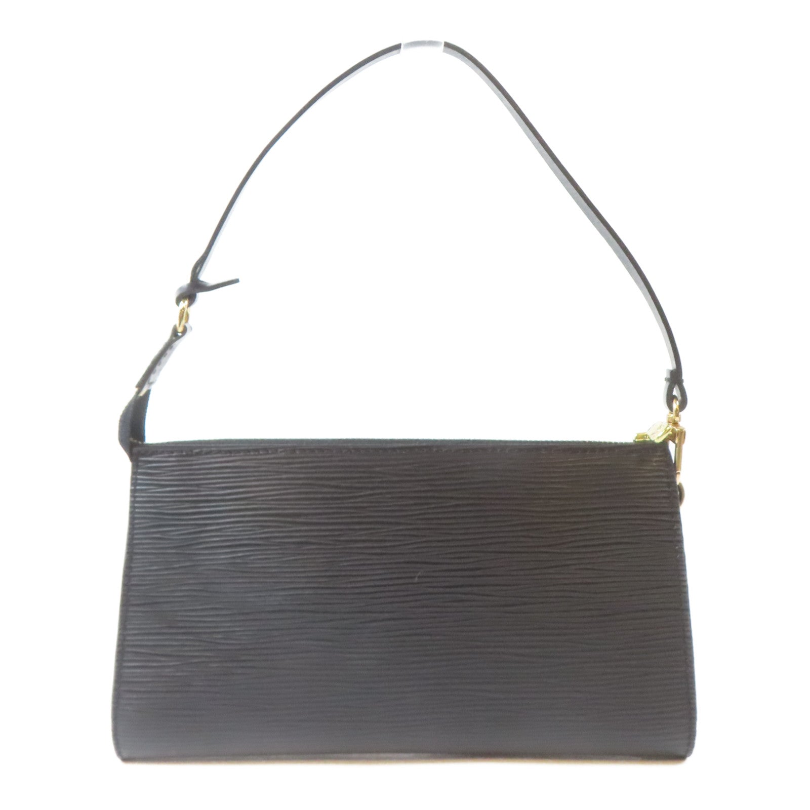 LOUIS VUITTON Epi Pochette Accessories金扣手挽袋黑色