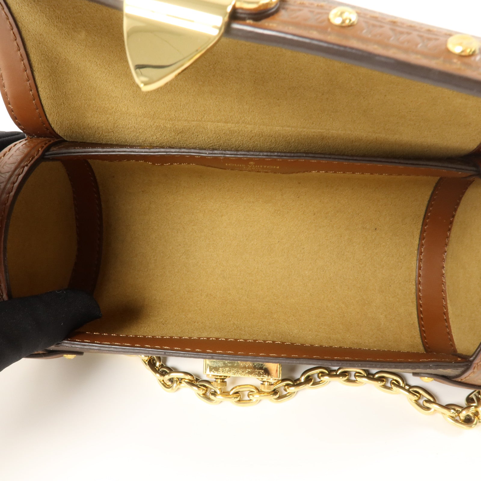 LOUIS VUITTON Monogram Papillon Trunk金扣手挽肩背兩用袋棕色