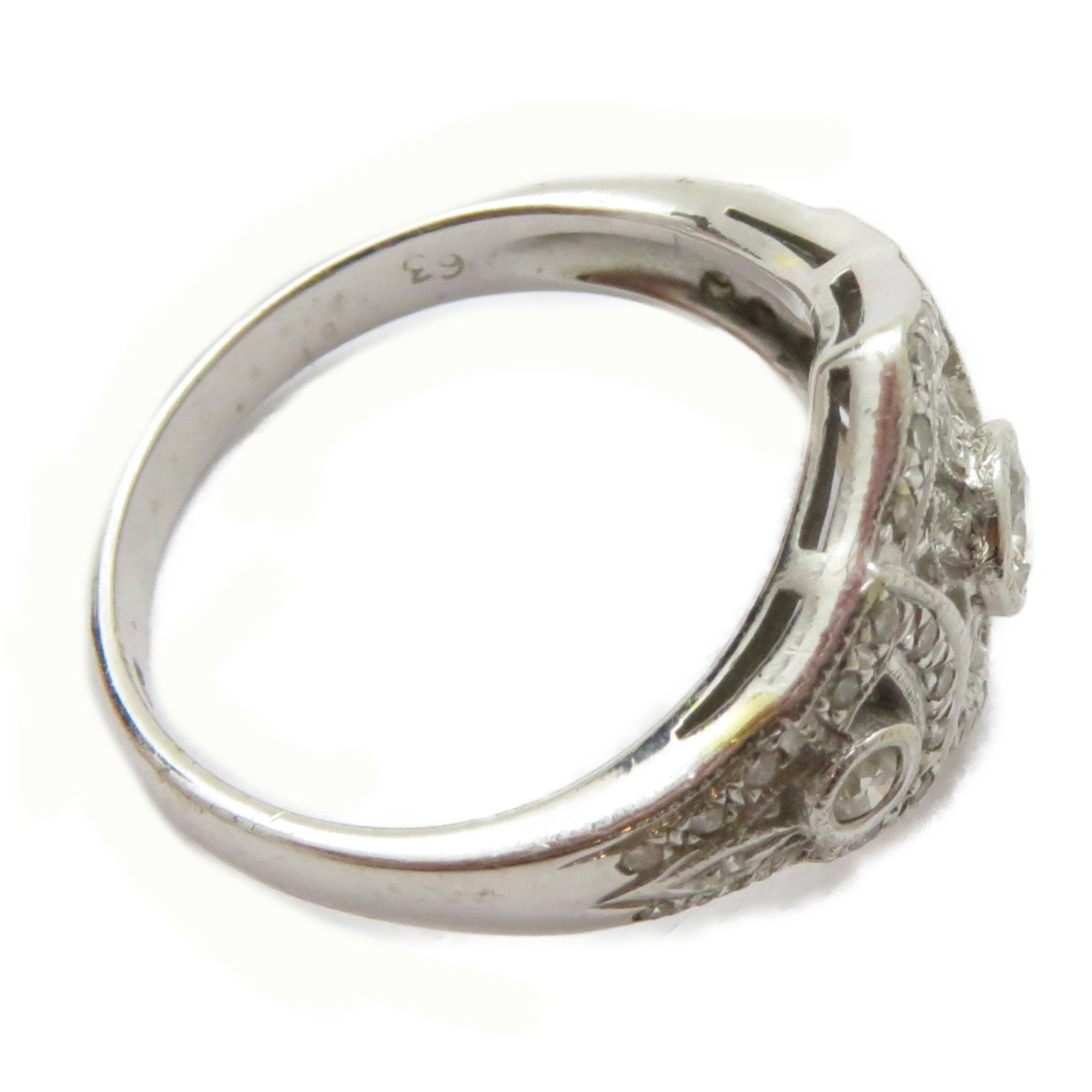 JEWELRY 【激減優惠】18K白金Diamond Ring鑽石戒指US#5.5