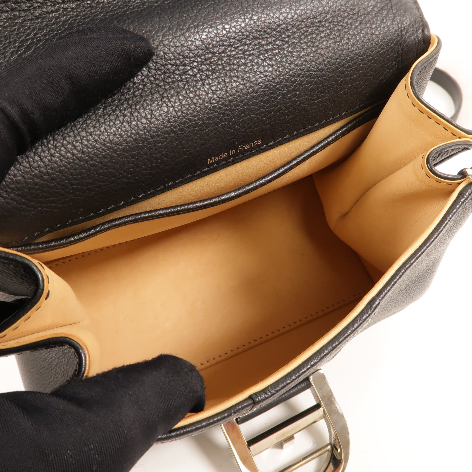 Delvaux 牛皮皮革Brillant Mini手挽肩背兩用袋