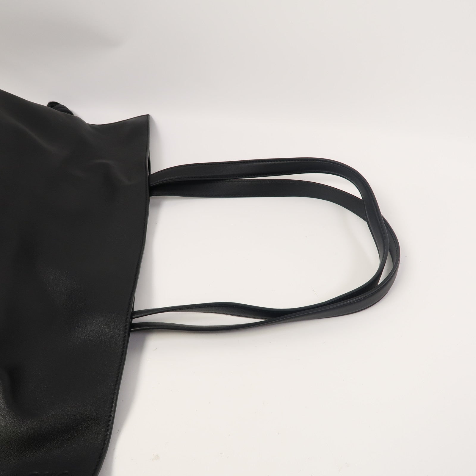 LOEWE 皮革Flamenco XL金扣肩背袋黑色