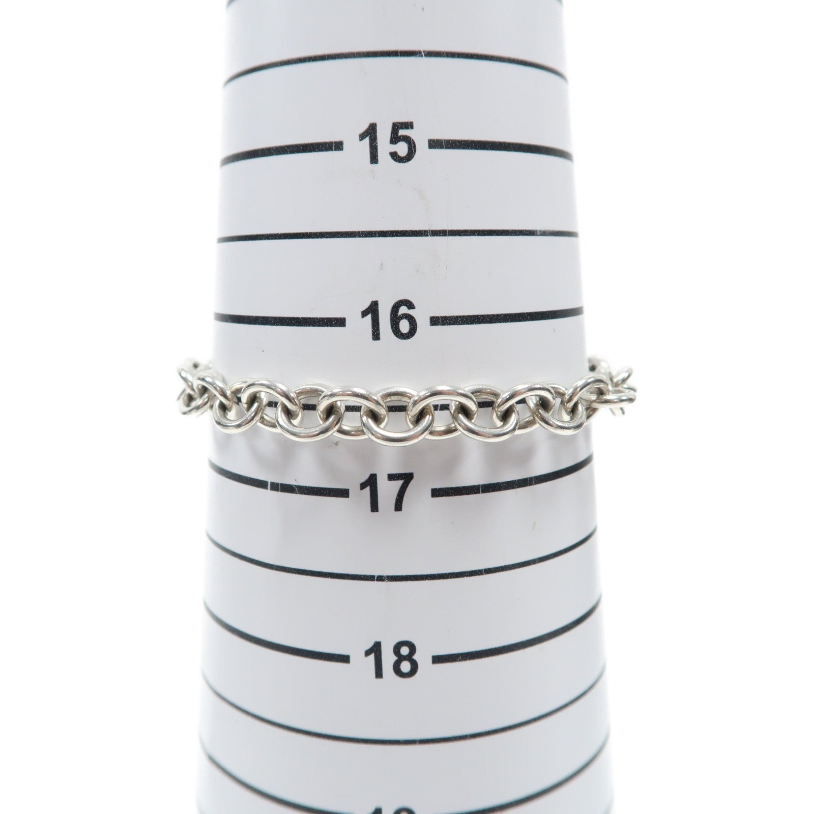TIFFANY＆CO 925純銀Fifth Avenue New York Round Tag Bracelet手鏈