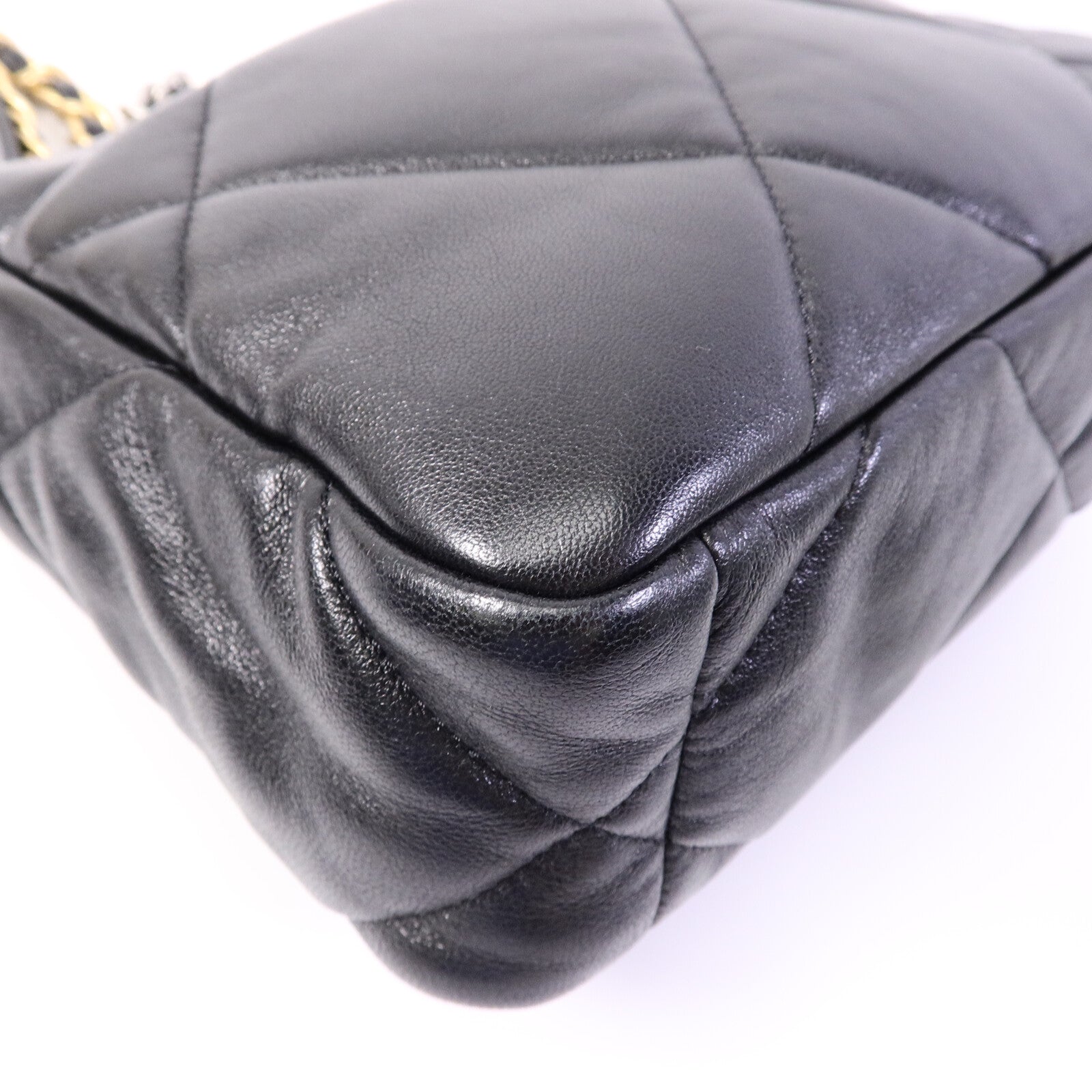 CHANEL 羊皮皮革Chanel 19 Small鏈帶手挽肩背兩用袋