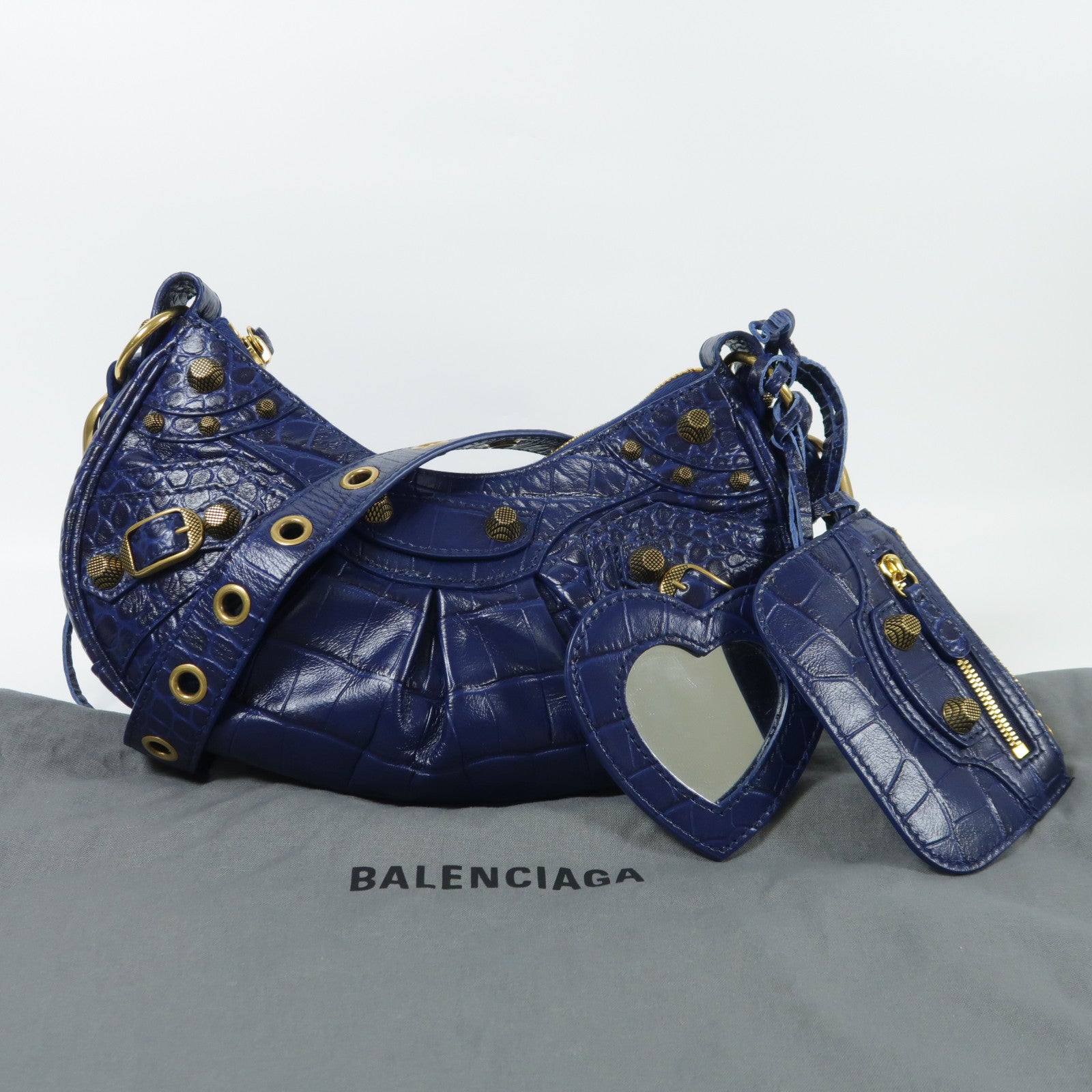 BALENCIAGA 牛皮皮革Le Cagole XS金扣肩背袋