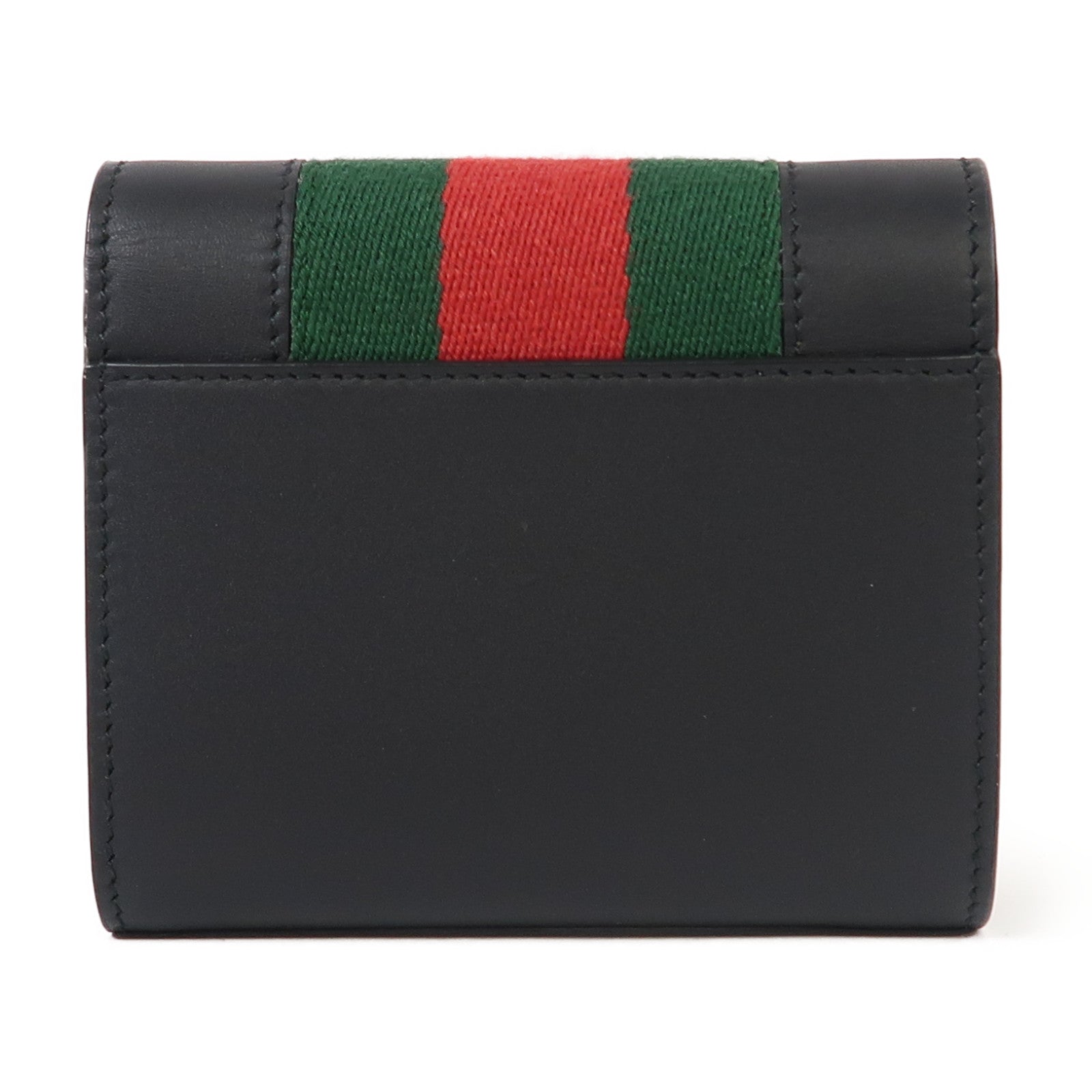 GUCCI 牛皮皮革Wallet金扣錢包黑色