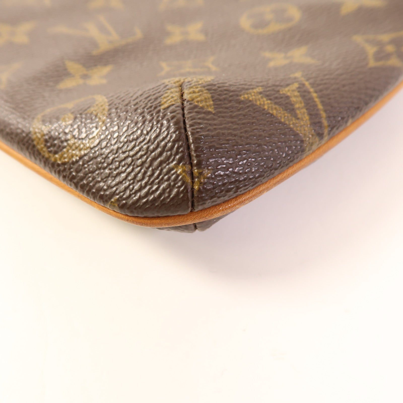 LOUIS VUITTON Monogram Particion金扣手拿包棕色