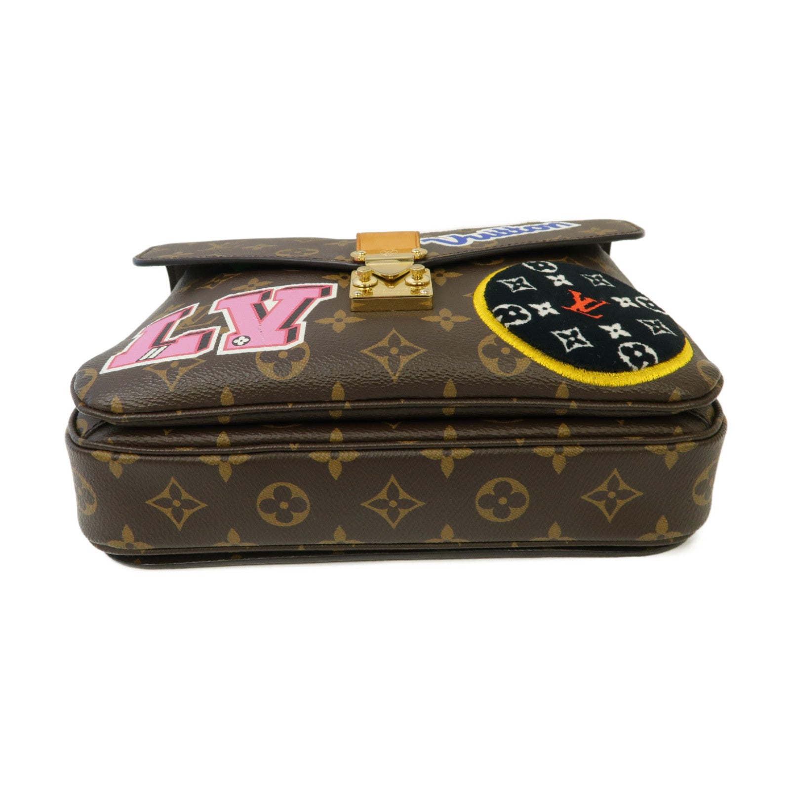 LOUIS VUITTON Monogram Pochette Metis金扣手挽肩背兩用袋啡色