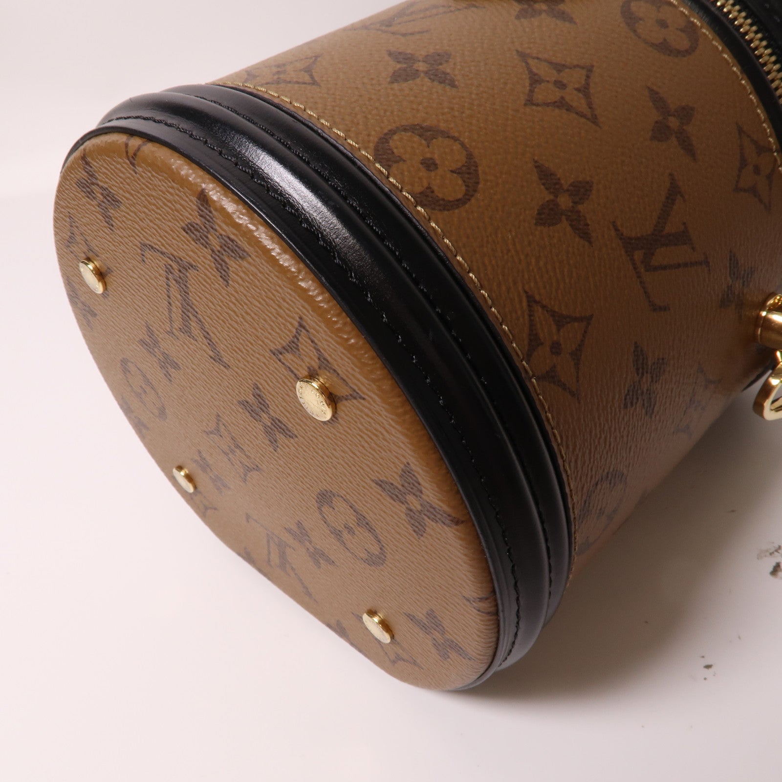 LOUIS VUITTON 【激減優惠】Monogram Reverse Cannes金扣手挽肩背兩用袋啡色