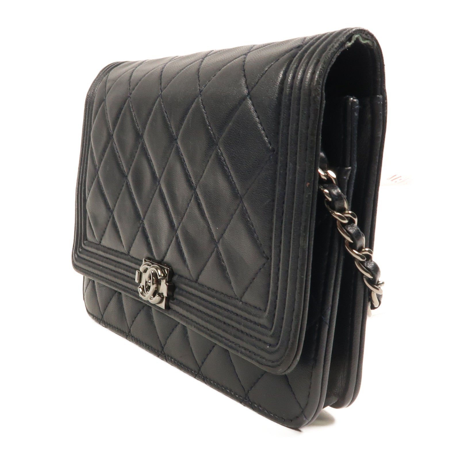 CHANEL 羊皮皮革Boy WOC Wallet On Chain鏈帶肩背袋