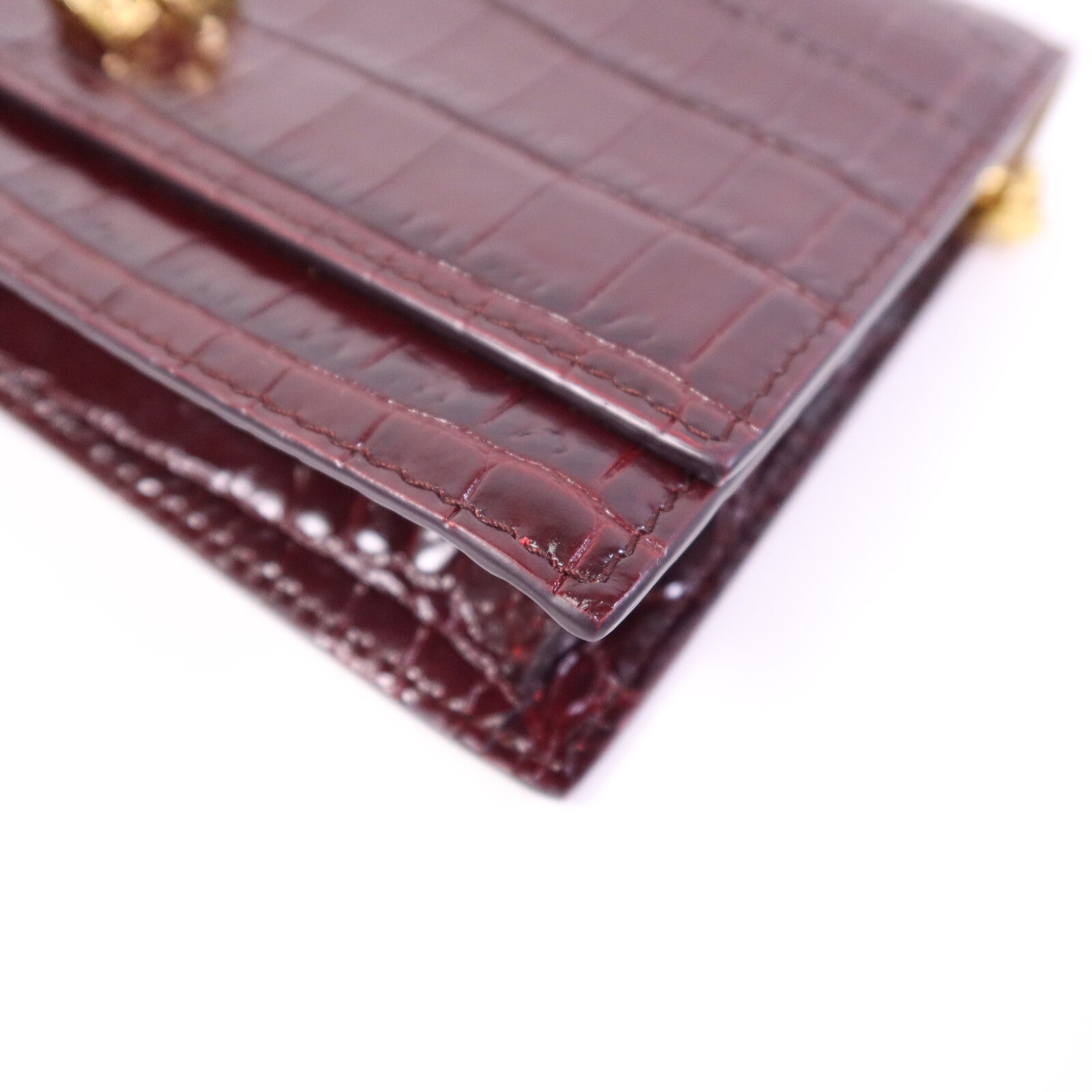 McQ by Alexander McQueen 牛皮皮革Alexander McQueen Wallet On Chain金扣鏈帶肩背袋