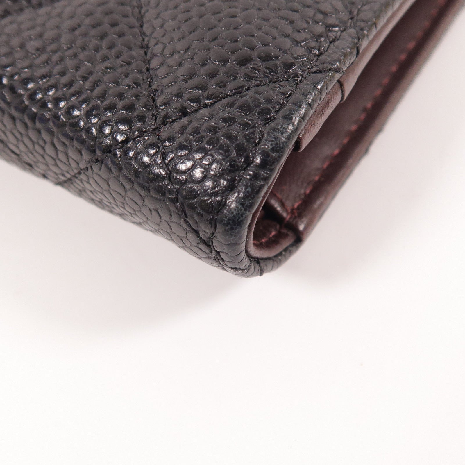 CHANEL CC SHW Long Wallet Calfskin Leather Black