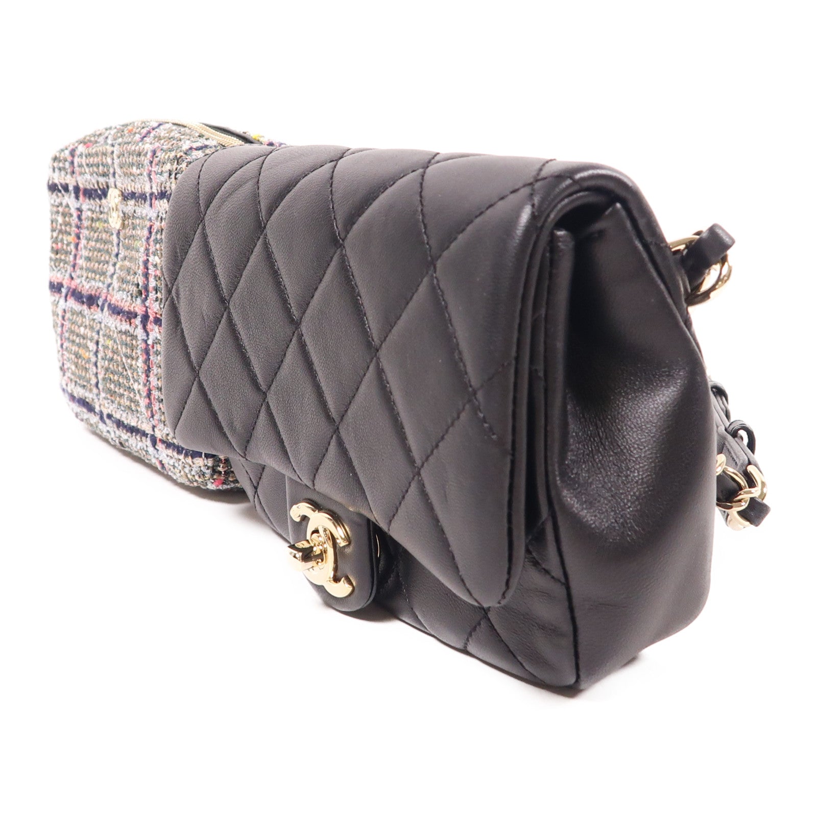 CHANEL 牛皮皮革Waist Bag金扣腰包