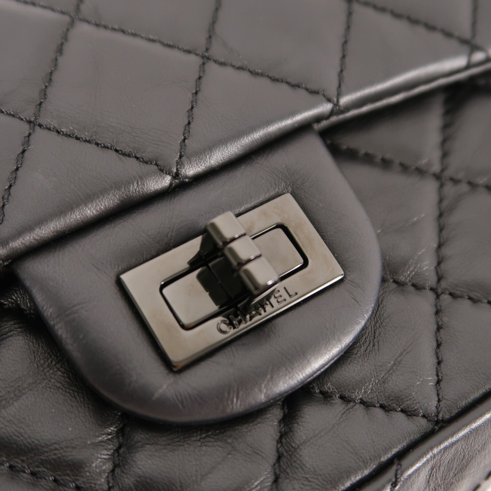CHANEL 牛皮皮革2.55 Mini鏈帶肩背袋