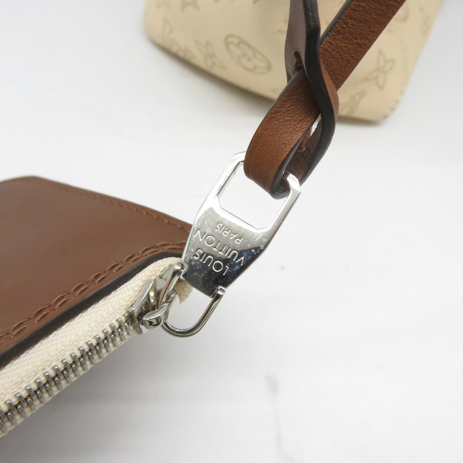LOUIS VUITTON Mahina Hina PM銀扣手挽肩背兩用袋米色/啡色