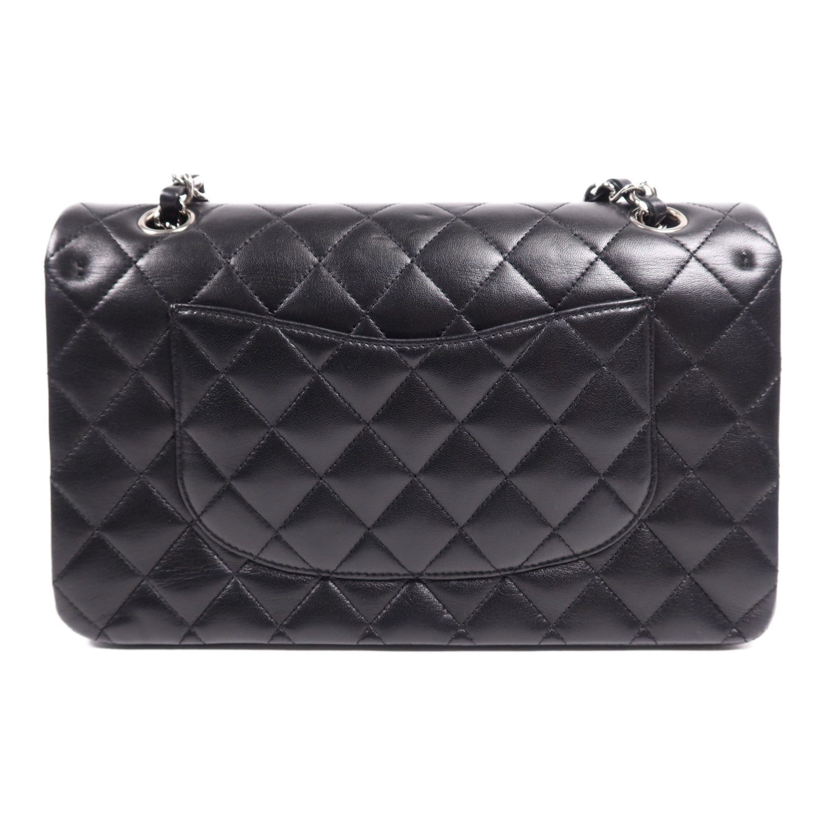 CHANEL 羊皮皮革Classic 25銀扣鏈帶肩背袋